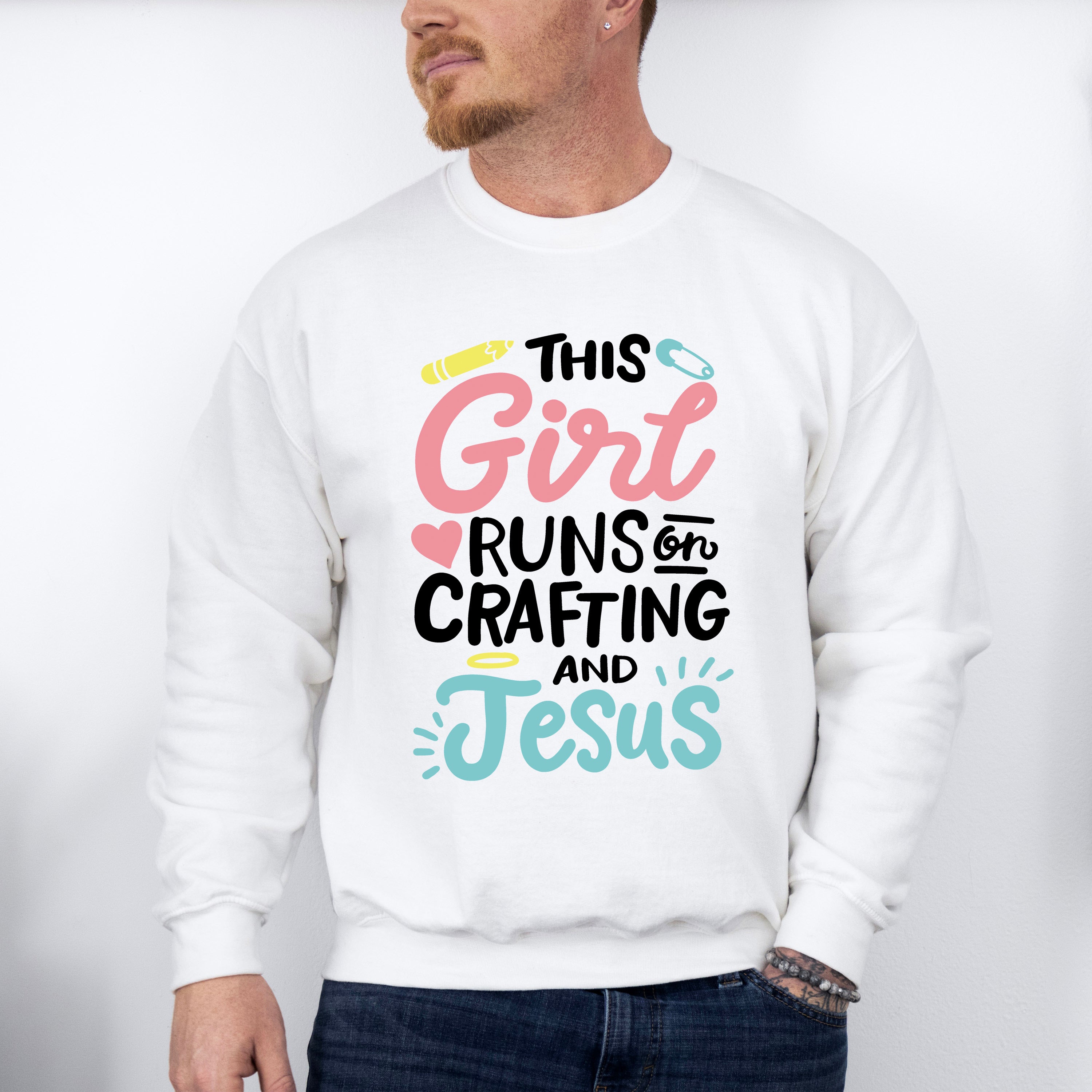 Crafting And Jesus - Crafting Unisex Crewneck T-Shirt Sweatshirt Hoodie