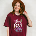 Live Love Craft - Crafting Unisex Crewneck T-Shirt Sweatshirt Hoodie