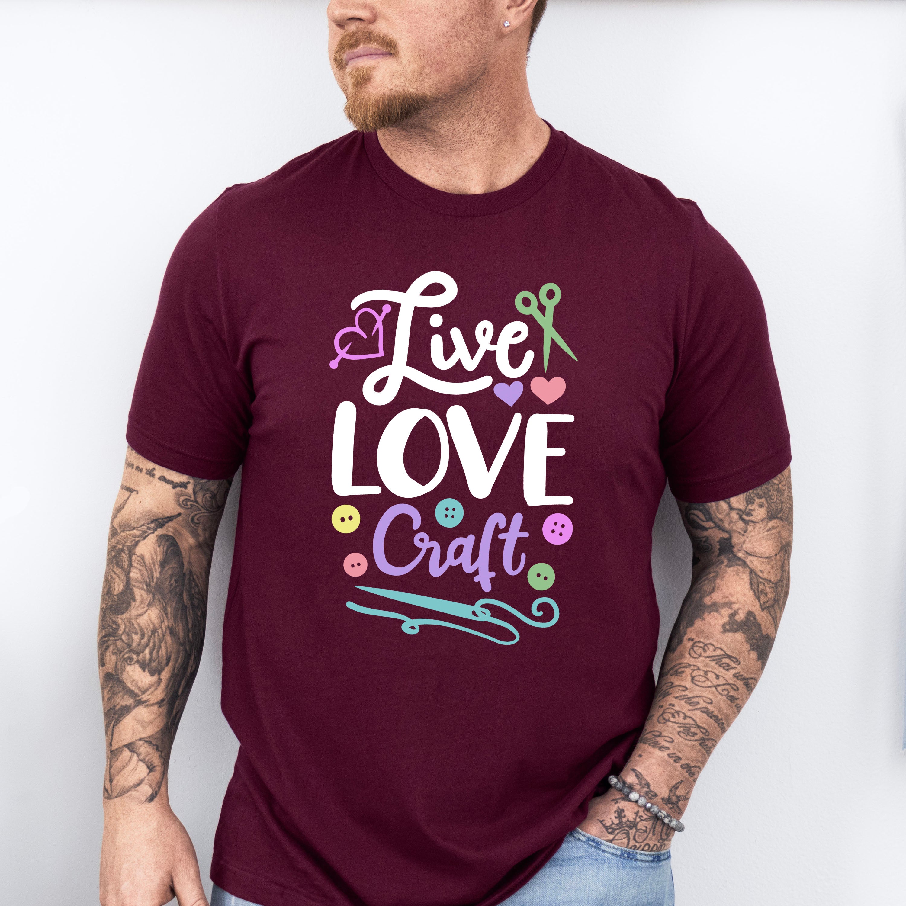 Live Love Craft - Crafting Unisex Crewneck T-Shirt Sweatshirt Hoodie