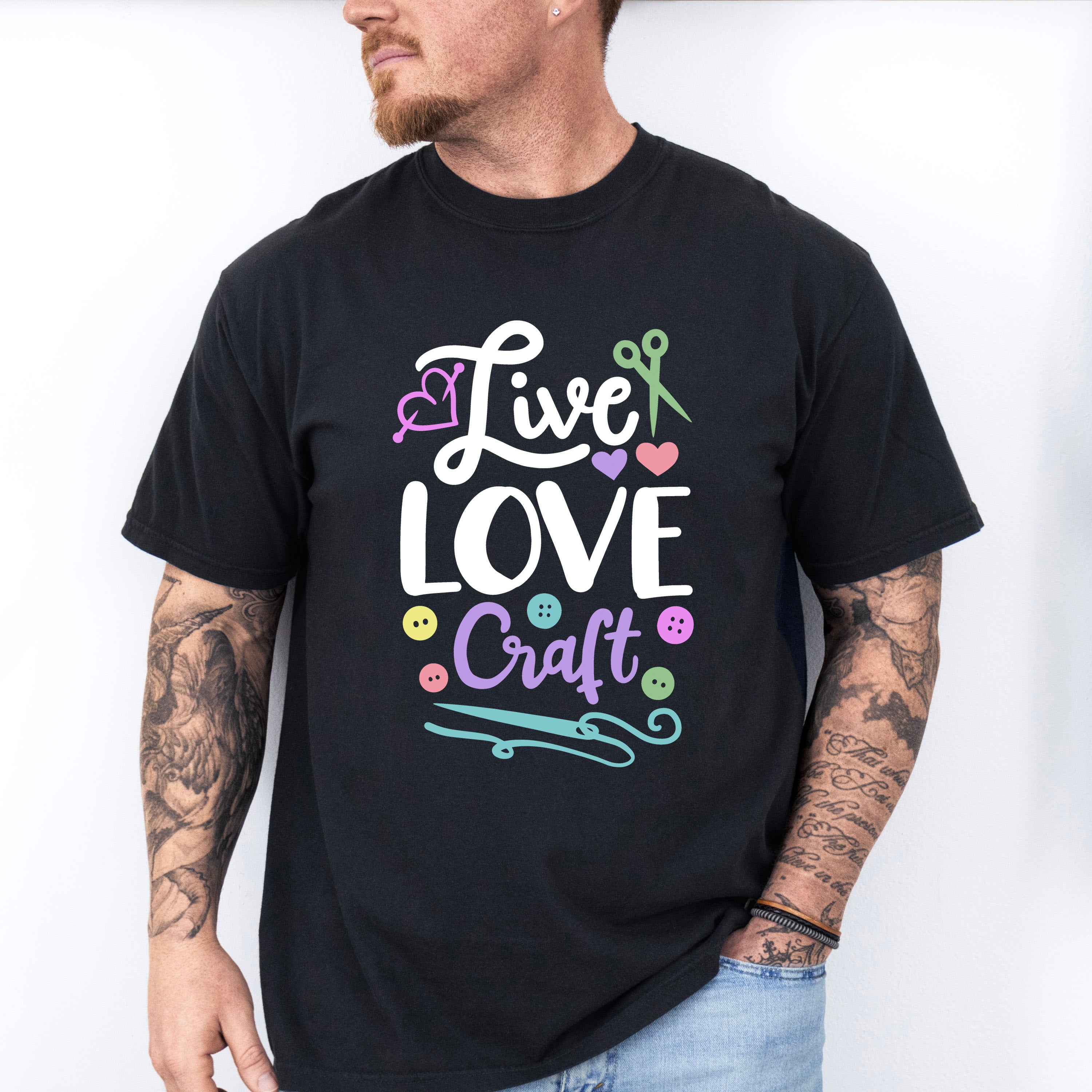 Live Love Craft - Crafting Unisex Crewneck T-Shirt Sweatshirt Hoodie