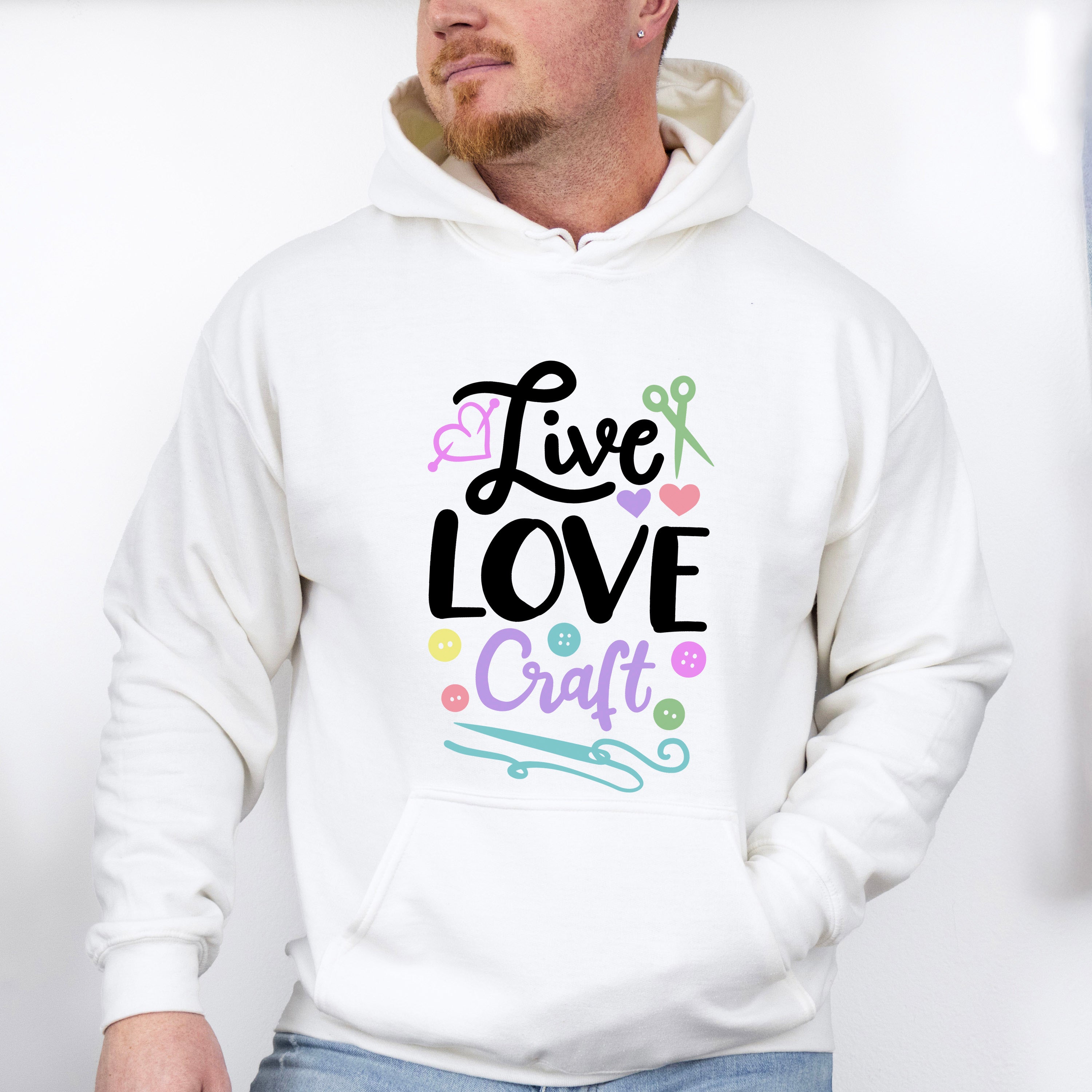 Live Love Craft - Crafting Unisex Crewneck T-Shirt Sweatshirt Hoodie
