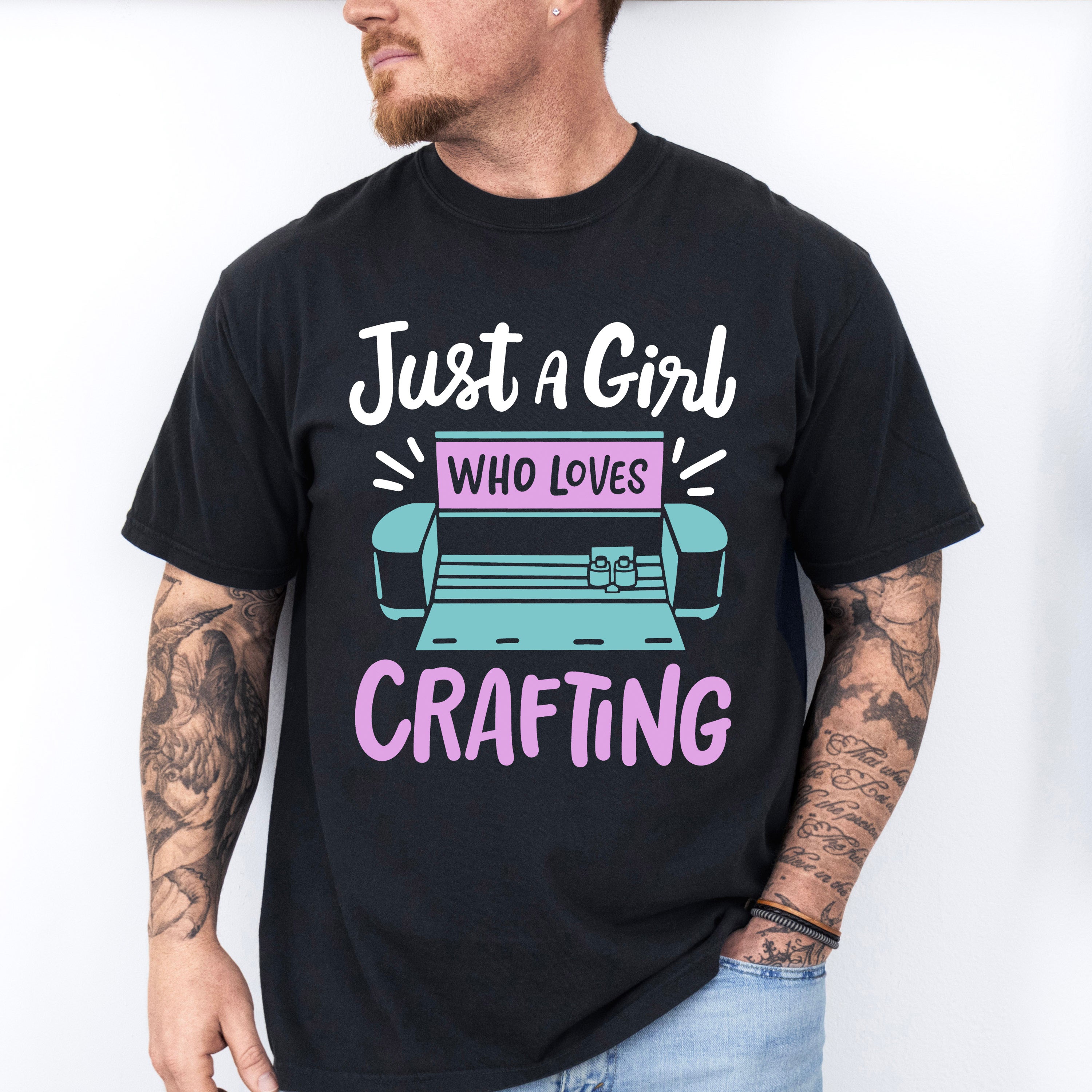 Girl Who Loves Crafting - Crafting Unisex Crewneck T-Shirt Sweatshirt Hoodie