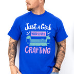 Girl Who Loves Crafting - Crafting Unisex Crewneck T-Shirt Sweatshirt Hoodie