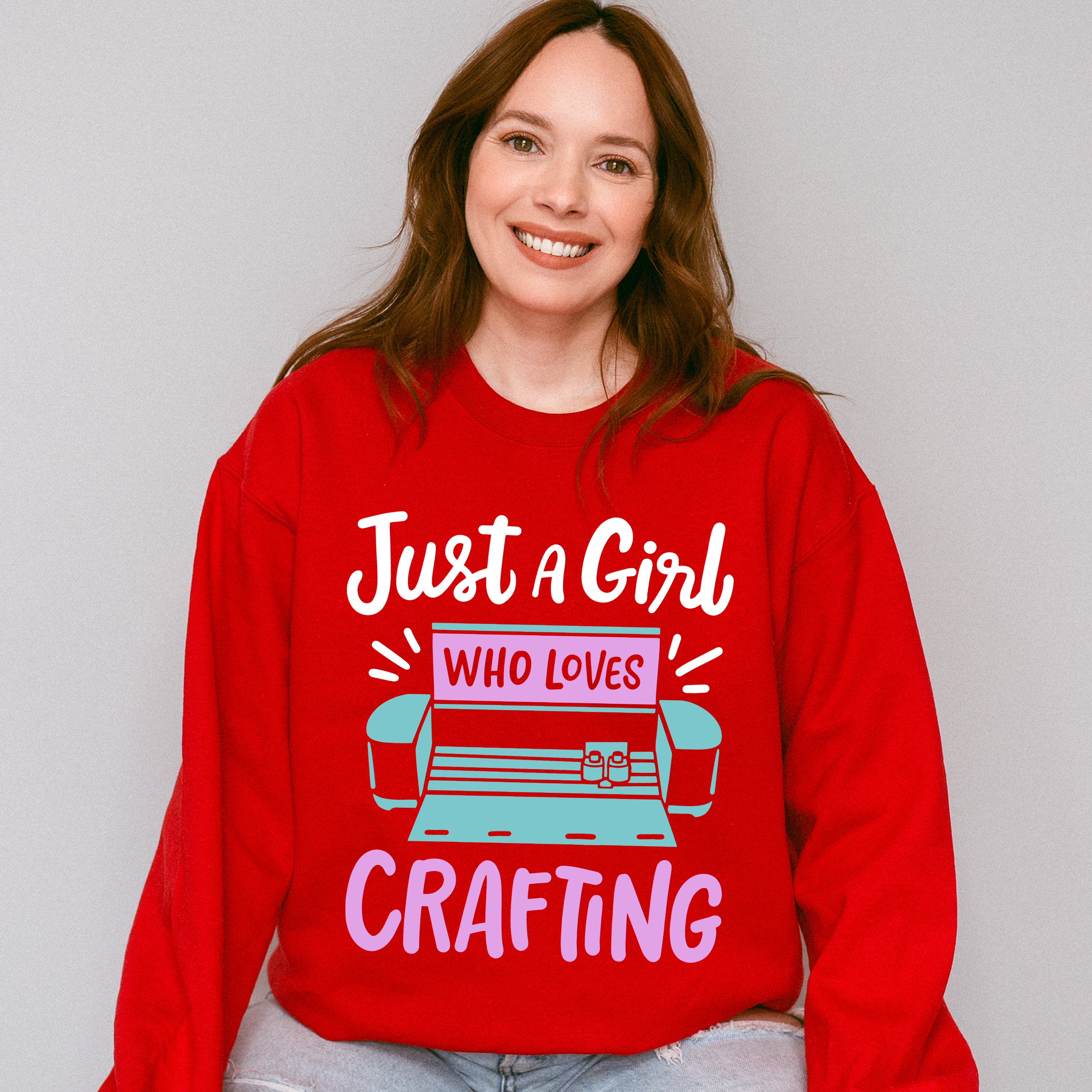 Girl Who Loves Crafting - Crafting Unisex Crewneck T-Shirt Sweatshirt Hoodie