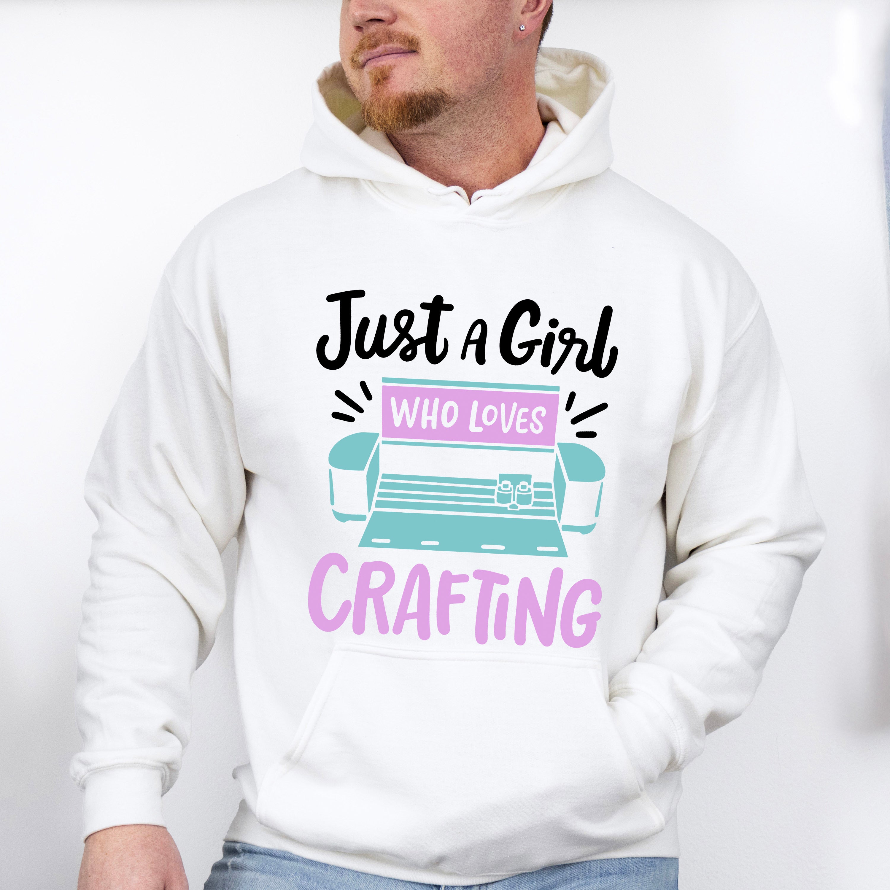 Girl Who Loves Crafting - Crafting Unisex Crewneck T-Shirt Sweatshirt Hoodie