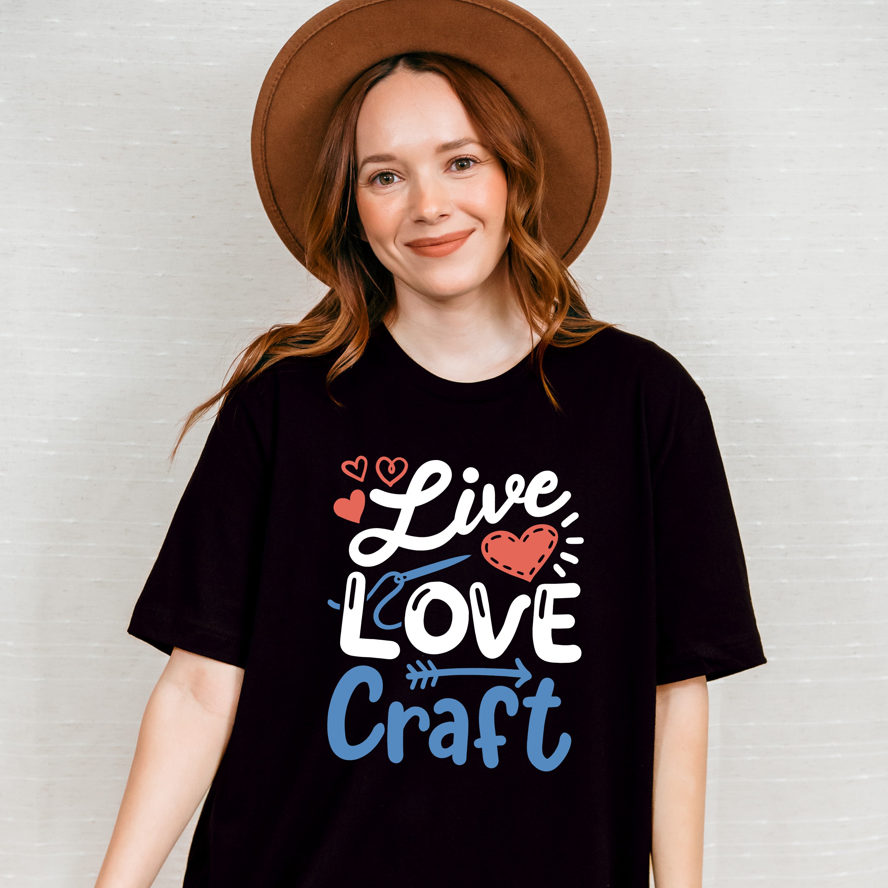 Live Love Craft Design - Crafting Unisex Crewneck T-Shirt Sweatshirt Hoodie
