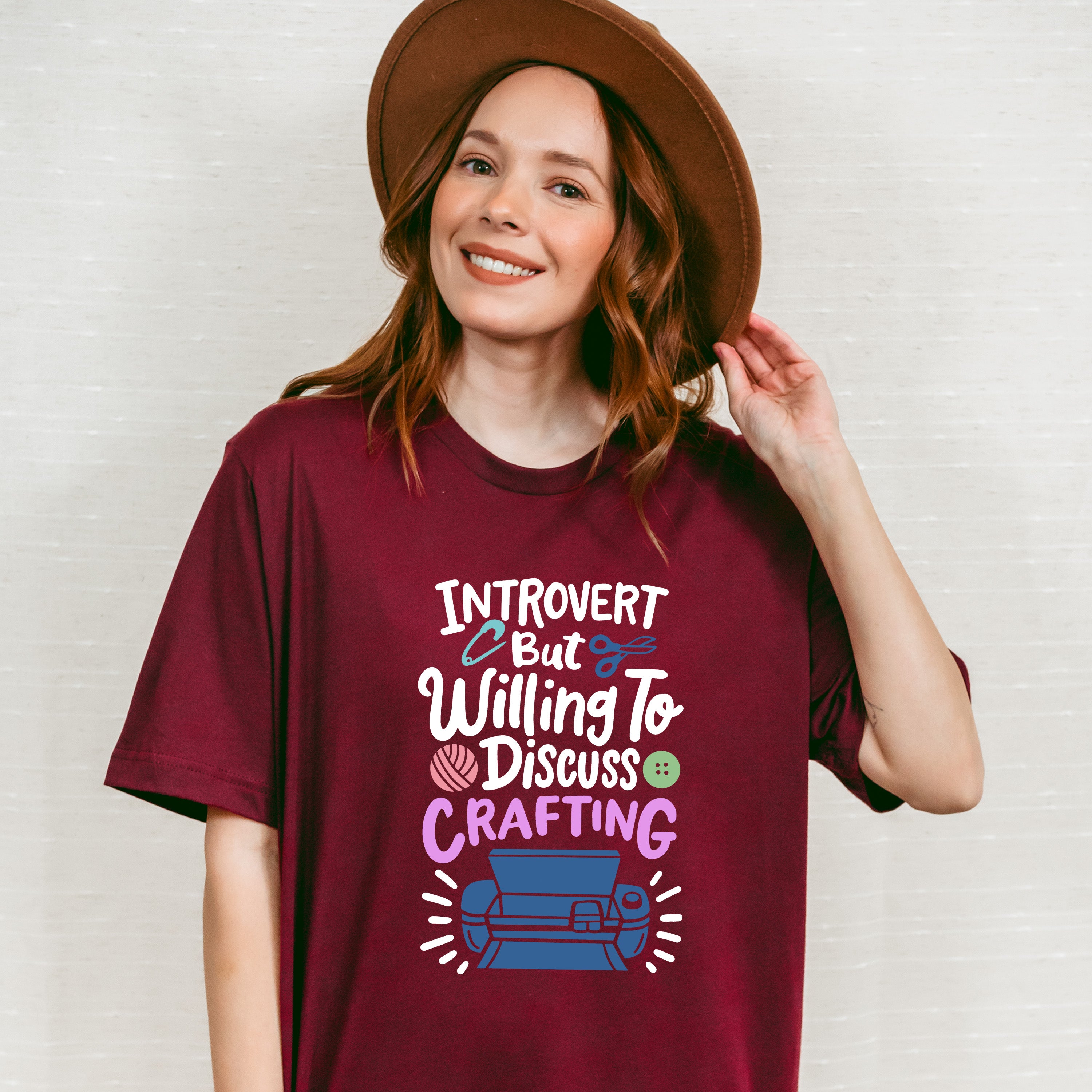 Introvert But - Crafting Unisex Crewneck T-Shirt Sweatshirt Hoodie