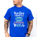 This Girl Runs On - Crafting Unisex Crewneck T-Shirt Sweatshirt Hoodie