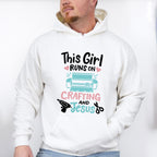 This Girl Runs On - Crafting Unisex Crewneck T-Shirt Sweatshirt Hoodie