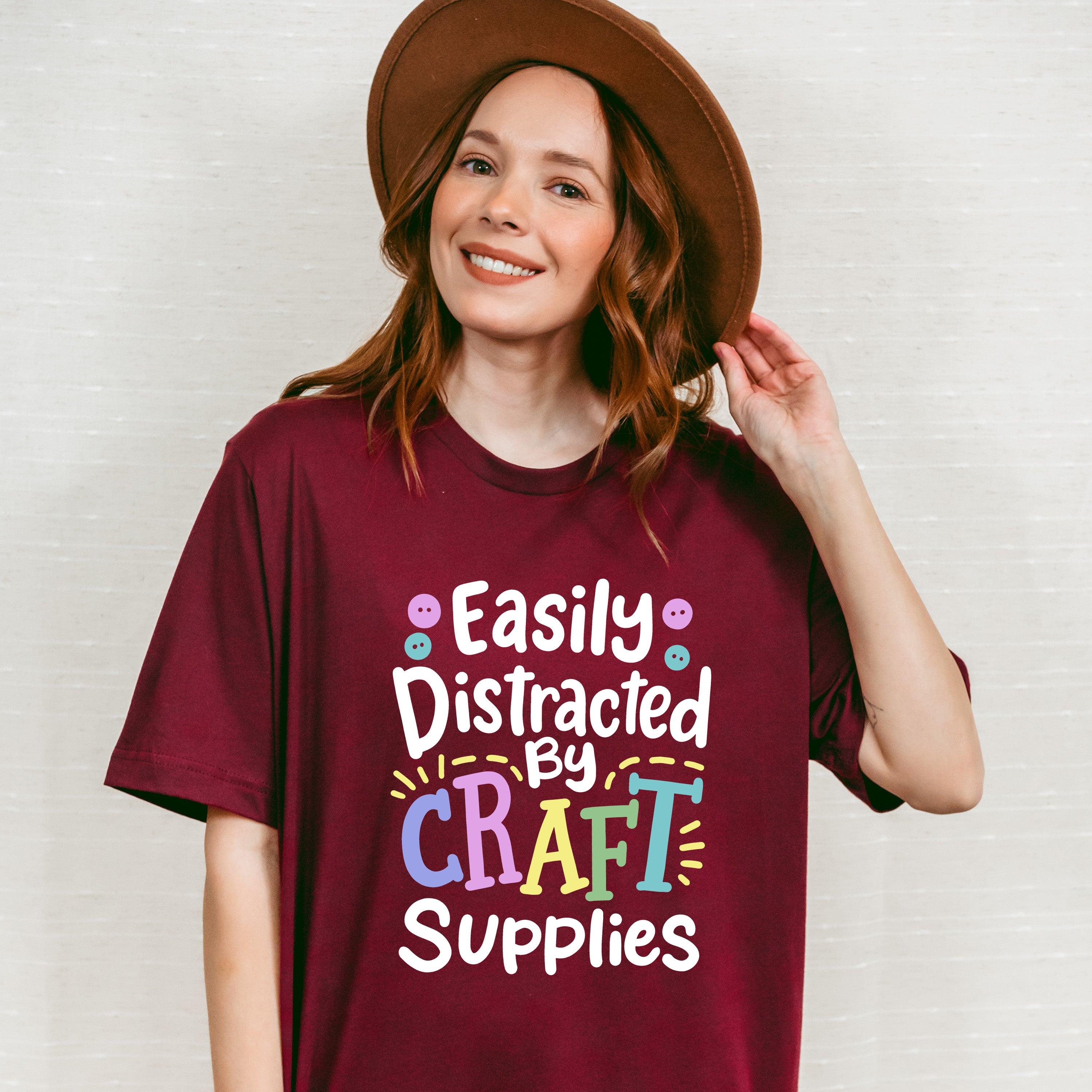 Easily Distracted - Crafting Unisex Crewneck T-Shirt Sweatshirt Hoodie