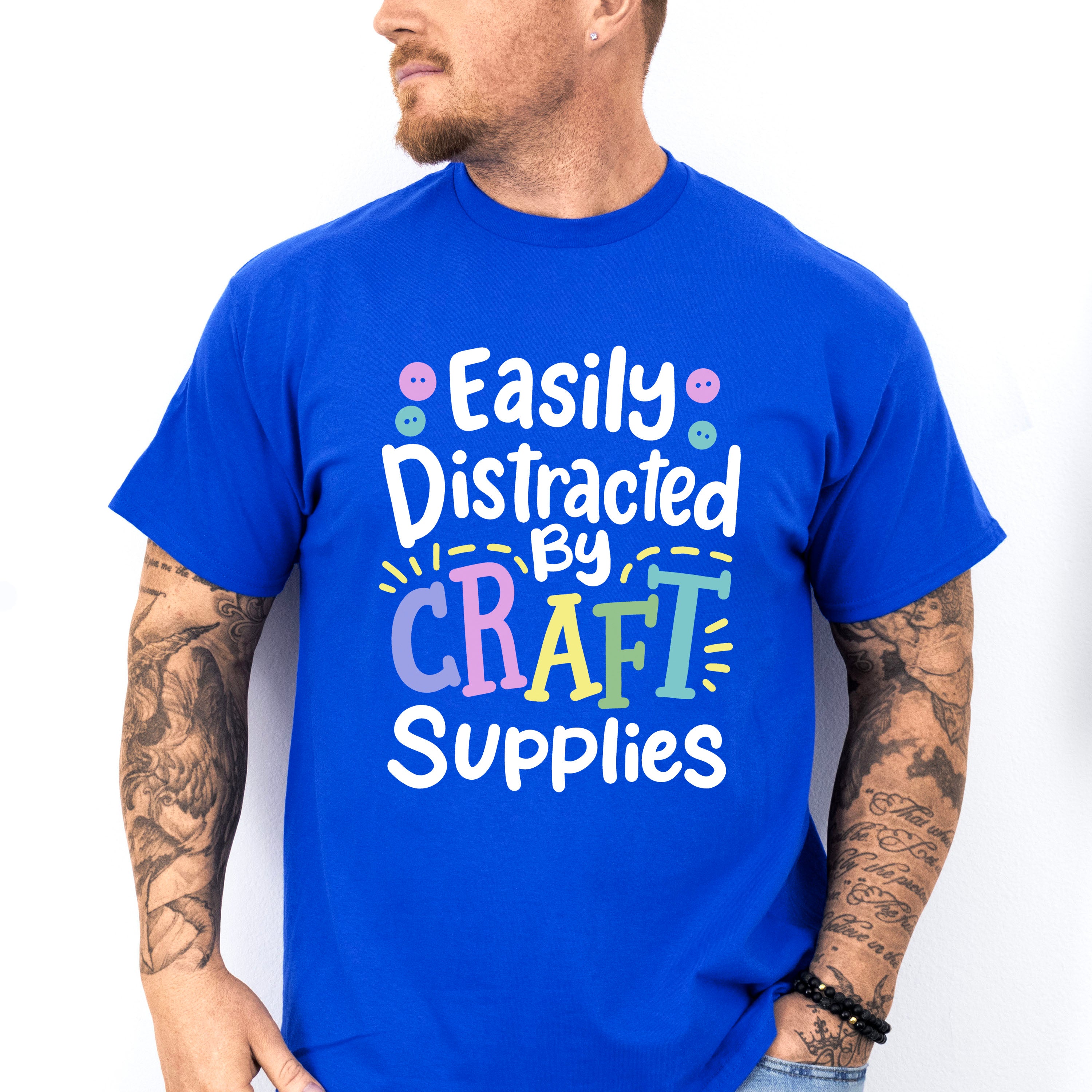 Easily Distracted - Crafting Unisex Crewneck T-Shirt Sweatshirt Hoodie