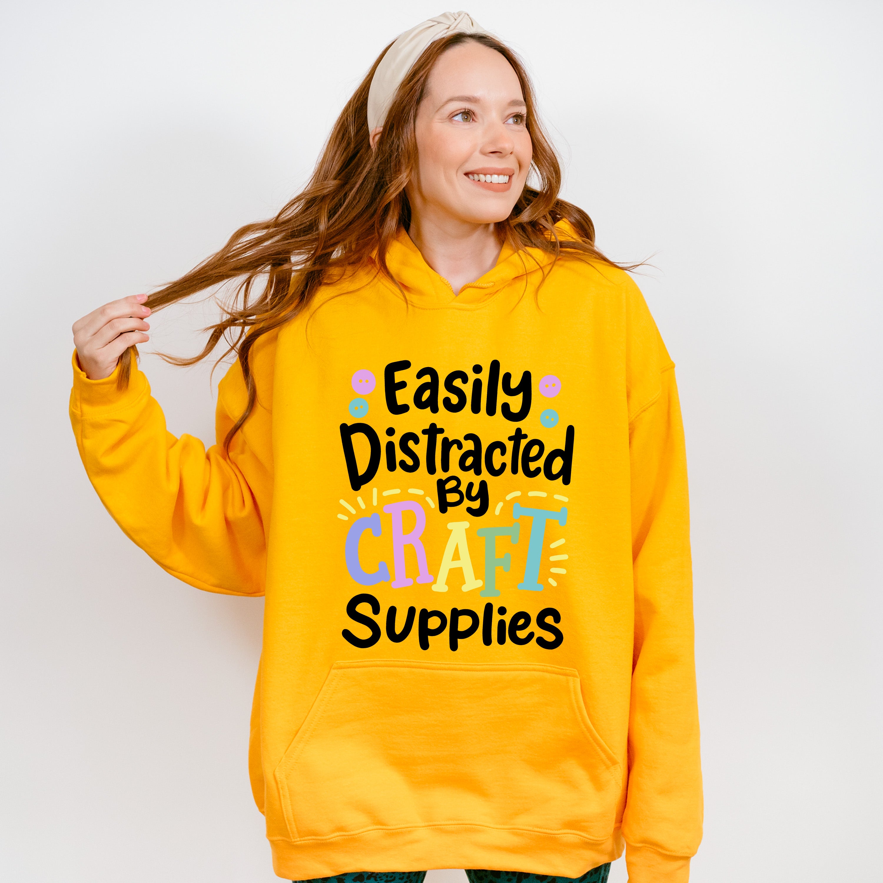 Easily Distracted - Crafting Unisex Crewneck T-Shirt Sweatshirt Hoodie