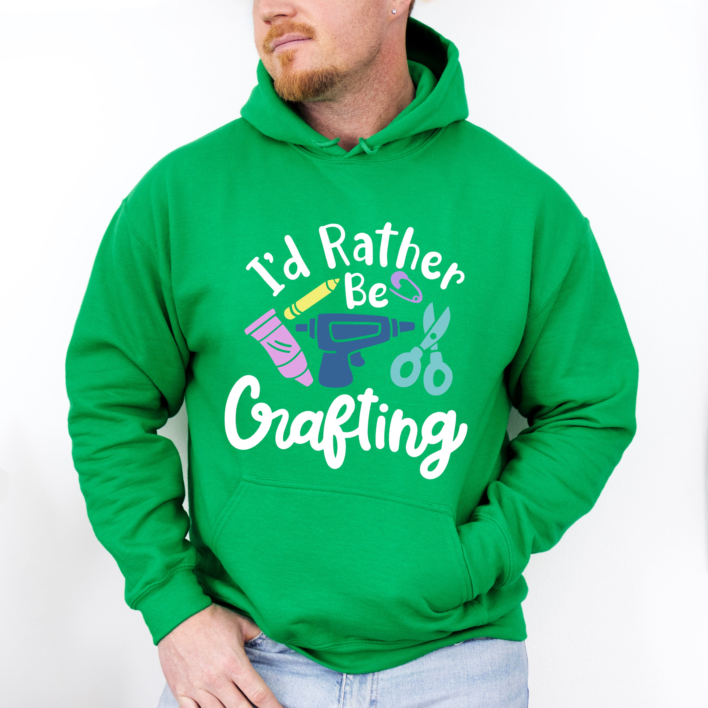 I'd Rather Be Crafting - Crafting Unisex Crewneck T-Shirt Sweatshirt Hoodie