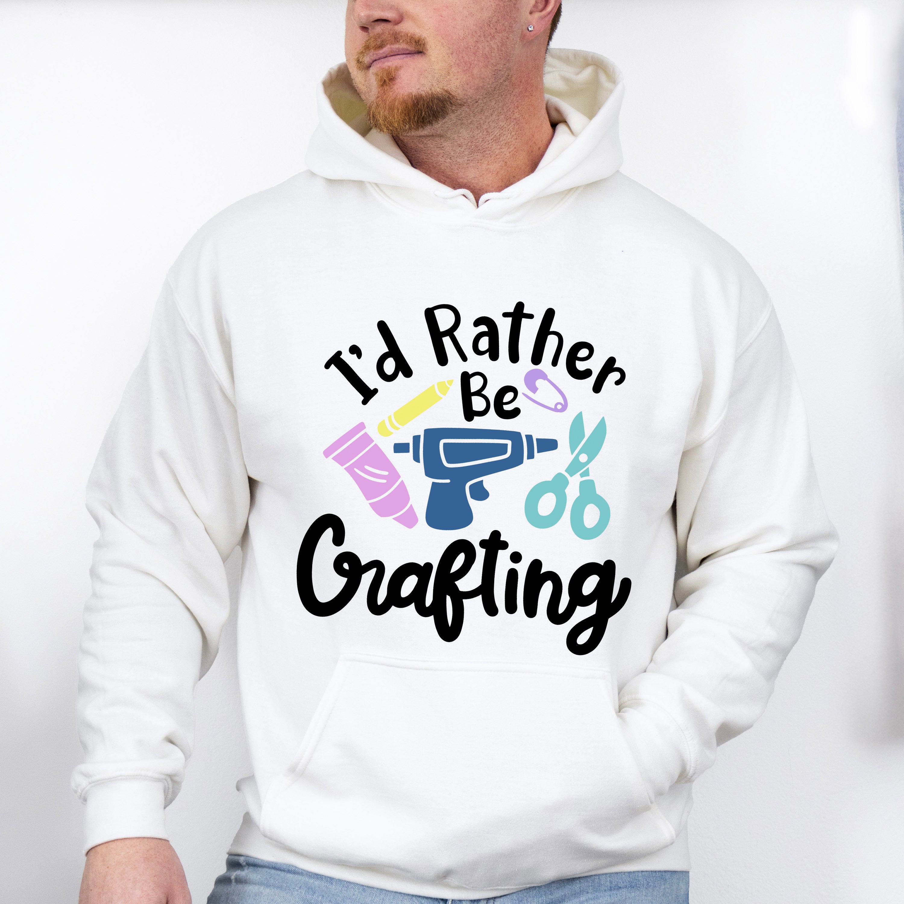 I'd Rather Be Crafting - Crafting Unisex Crewneck T-Shirt Sweatshirt Hoodie