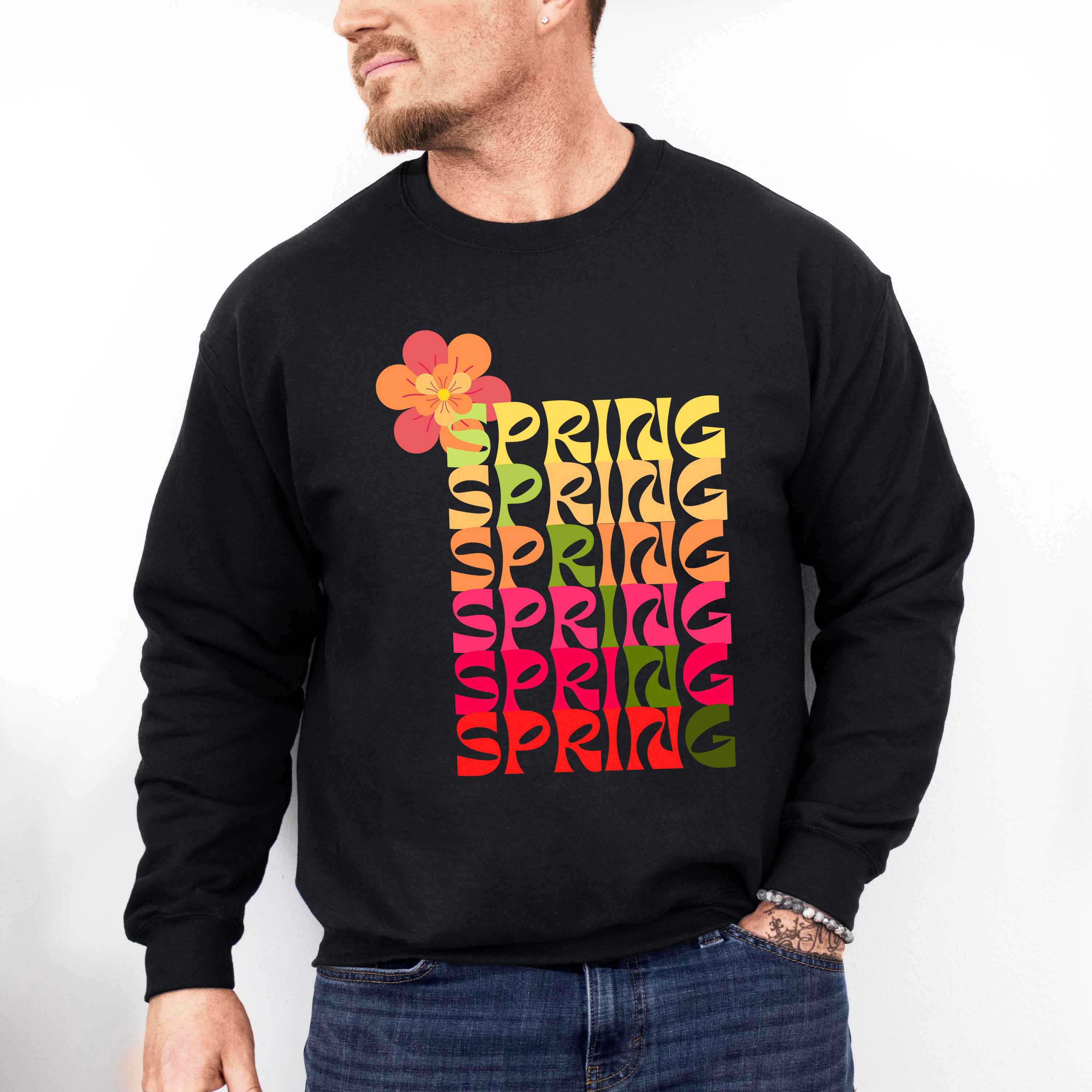Flower Spring Design - Spring Unisex Crewneck T-Shirt Sweatshirt Hoodie