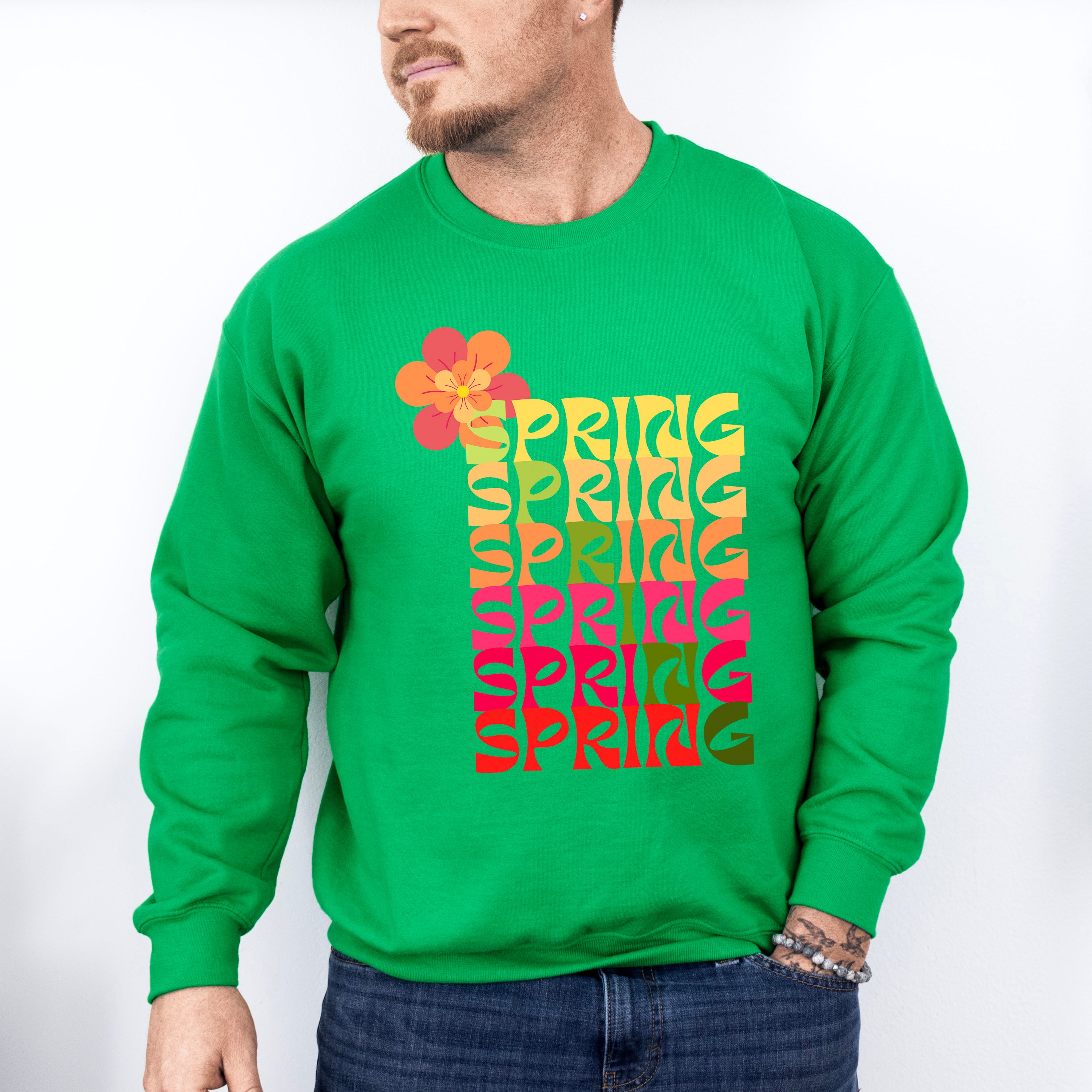 Flower Spring Design - Spring Unisex Crewneck T-Shirt Sweatshirt Hoodie