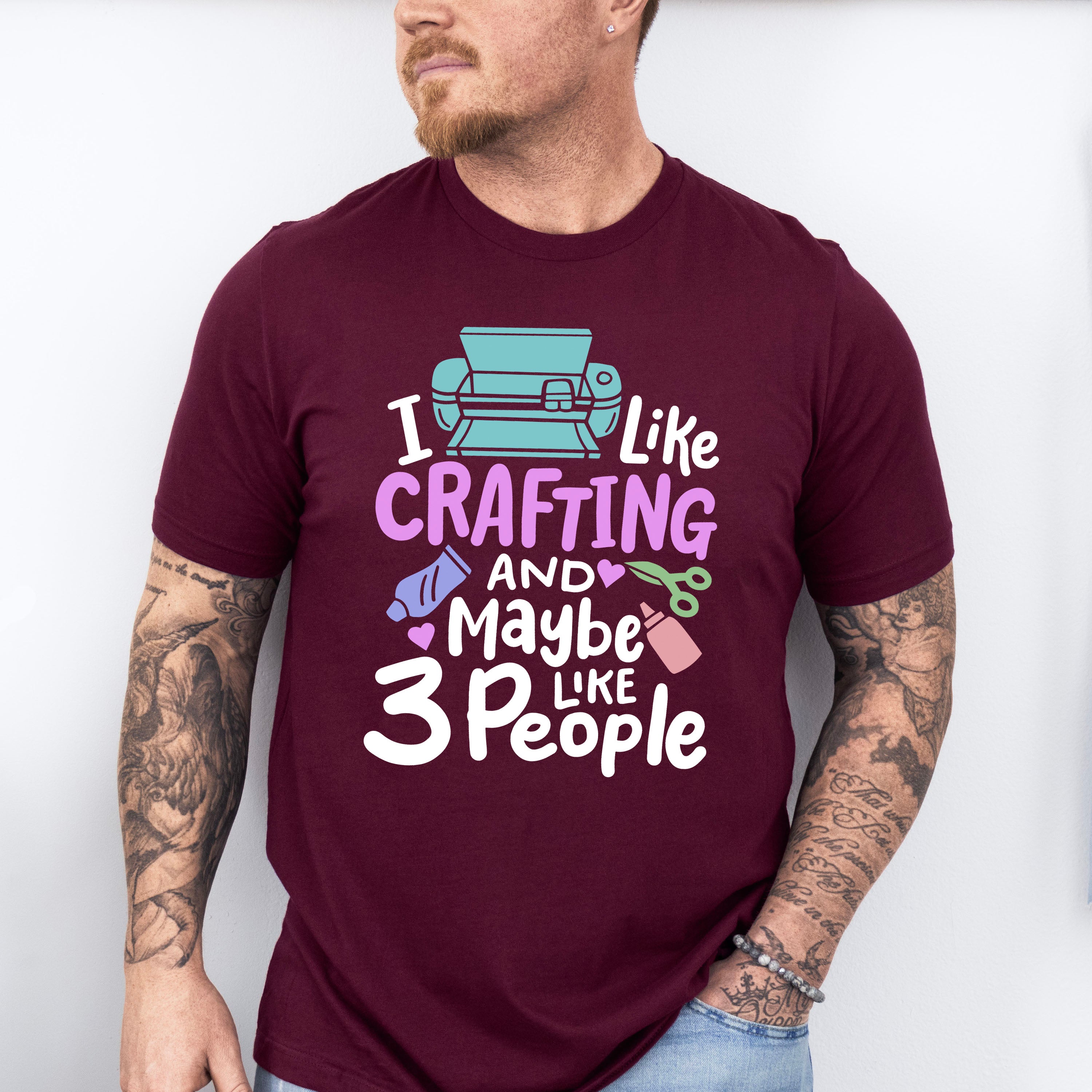 Maybe Like 3 People - Crafting Unisex Crewneck T-Shirt Sweatshirt Hoodie