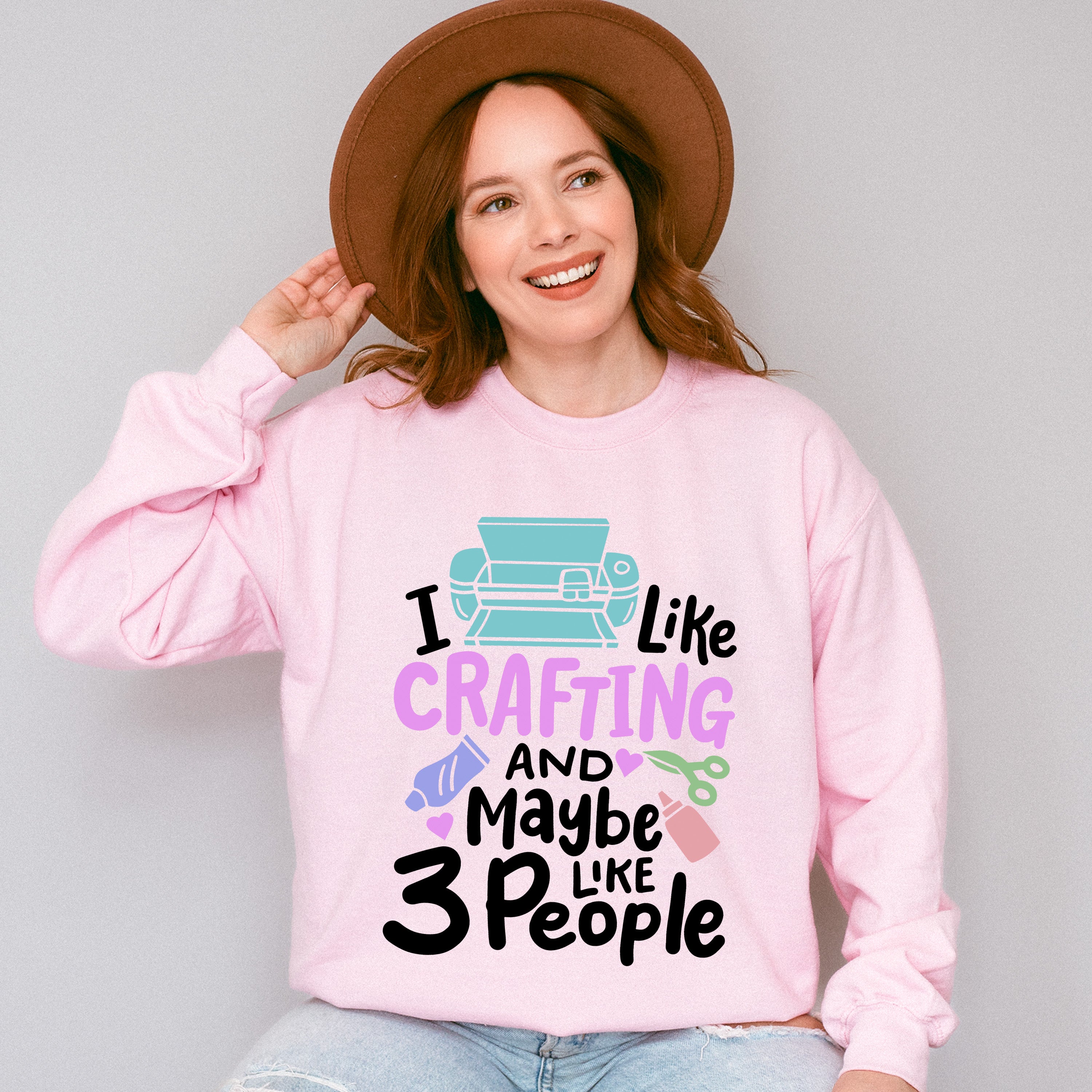 Maybe Like 3 People - Crafting Unisex Crewneck T-Shirt Sweatshirt Hoodie