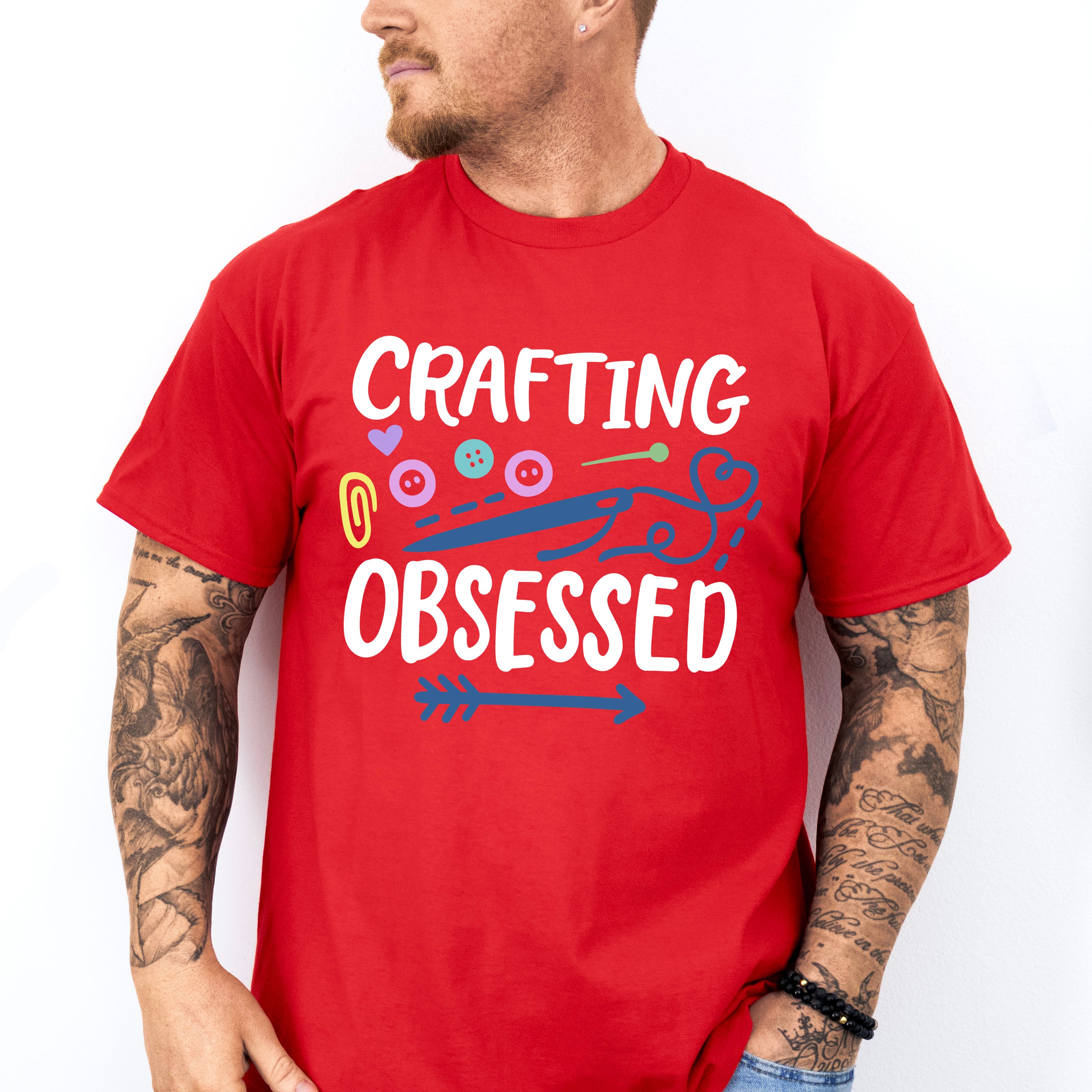 Crafting Obsessed - Crafting Unisex Crewneck T-Shirt Sweatshirt Hoodie