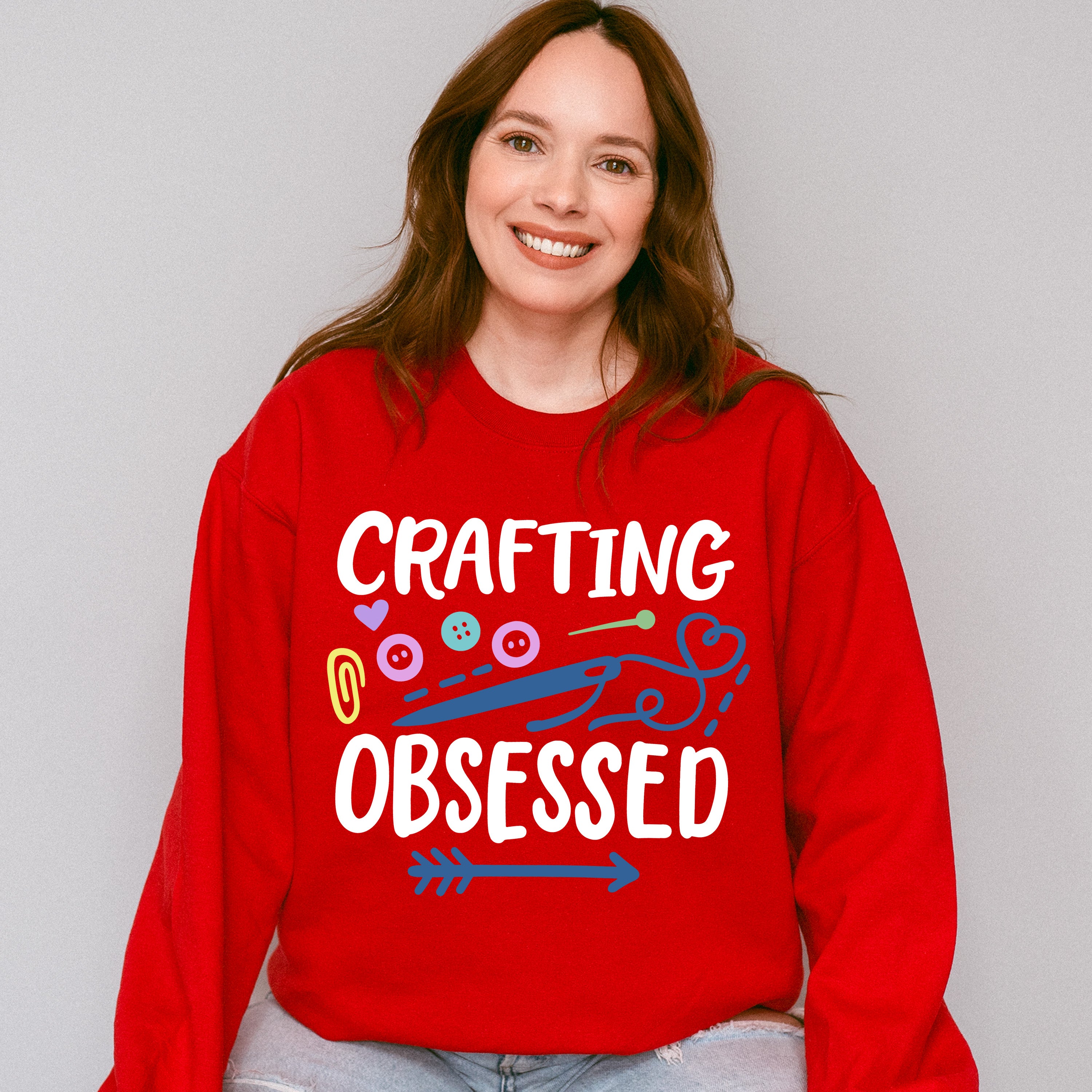 Crafting Obsessed - Crafting Unisex Crewneck T-Shirt Sweatshirt Hoodie