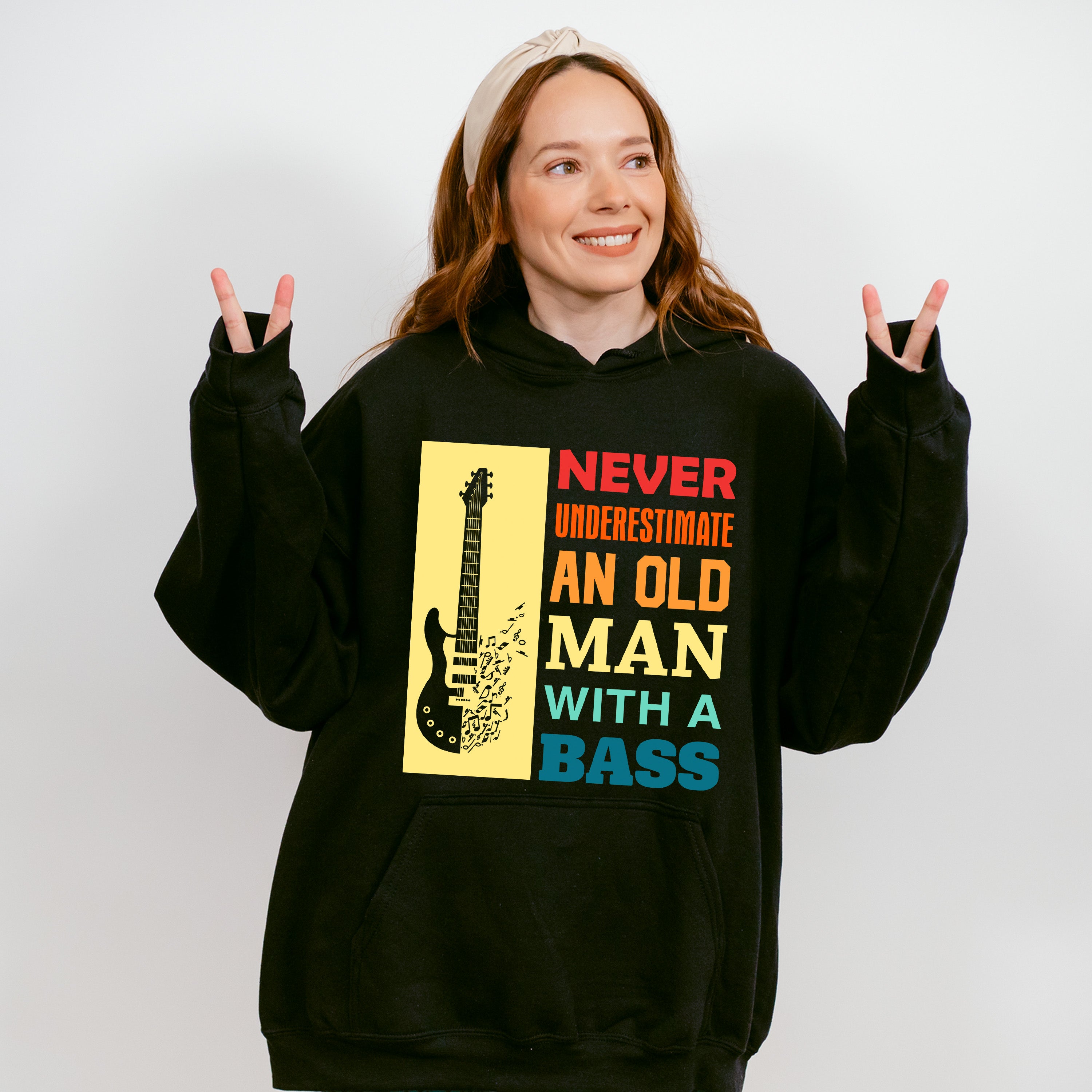 Old Man With A Bass - Singing Unisex Crewneck T-Shirt Sweatshirt Hoodie