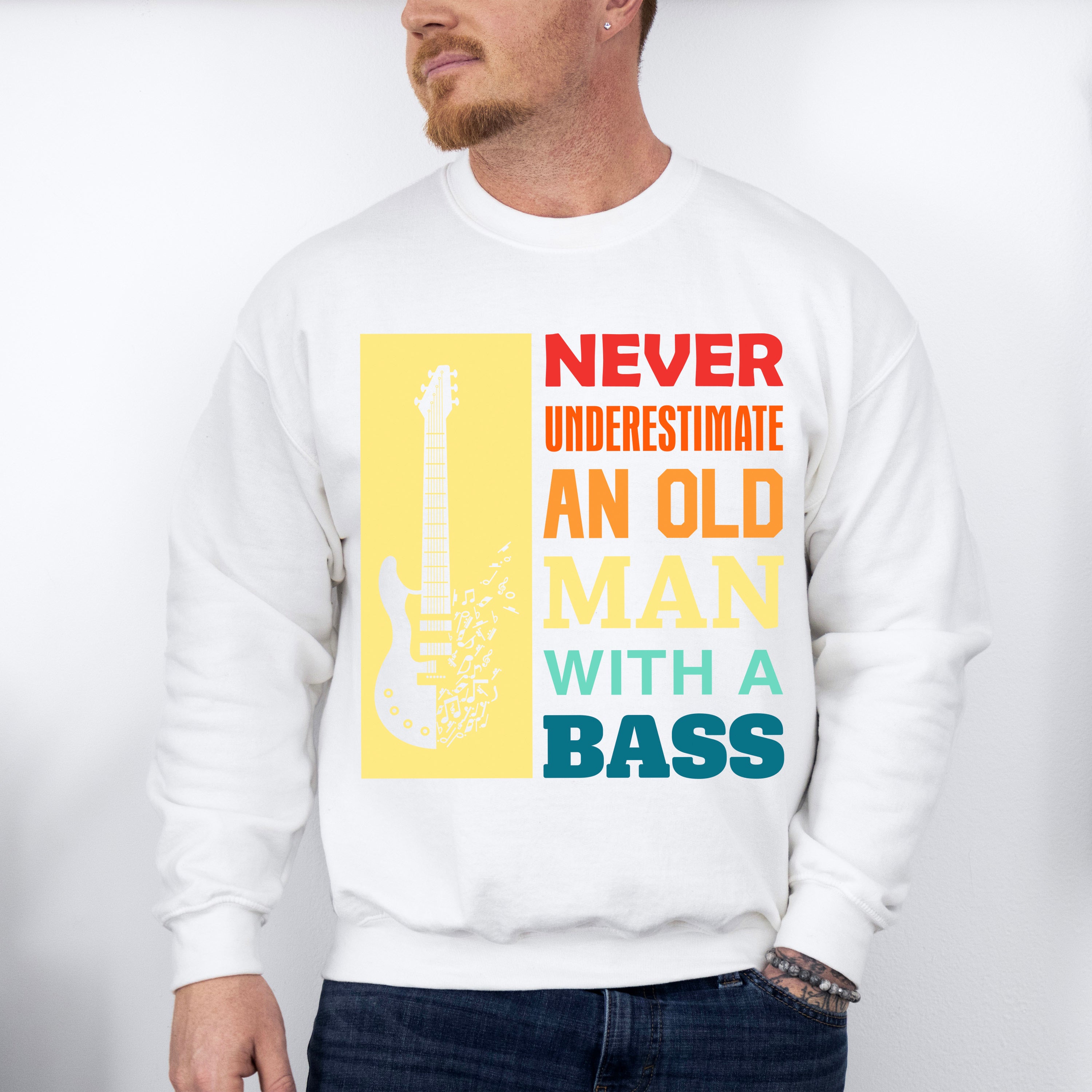 Old Man With A Bass - Singing Unisex Crewneck T-Shirt Sweatshirt Hoodie
