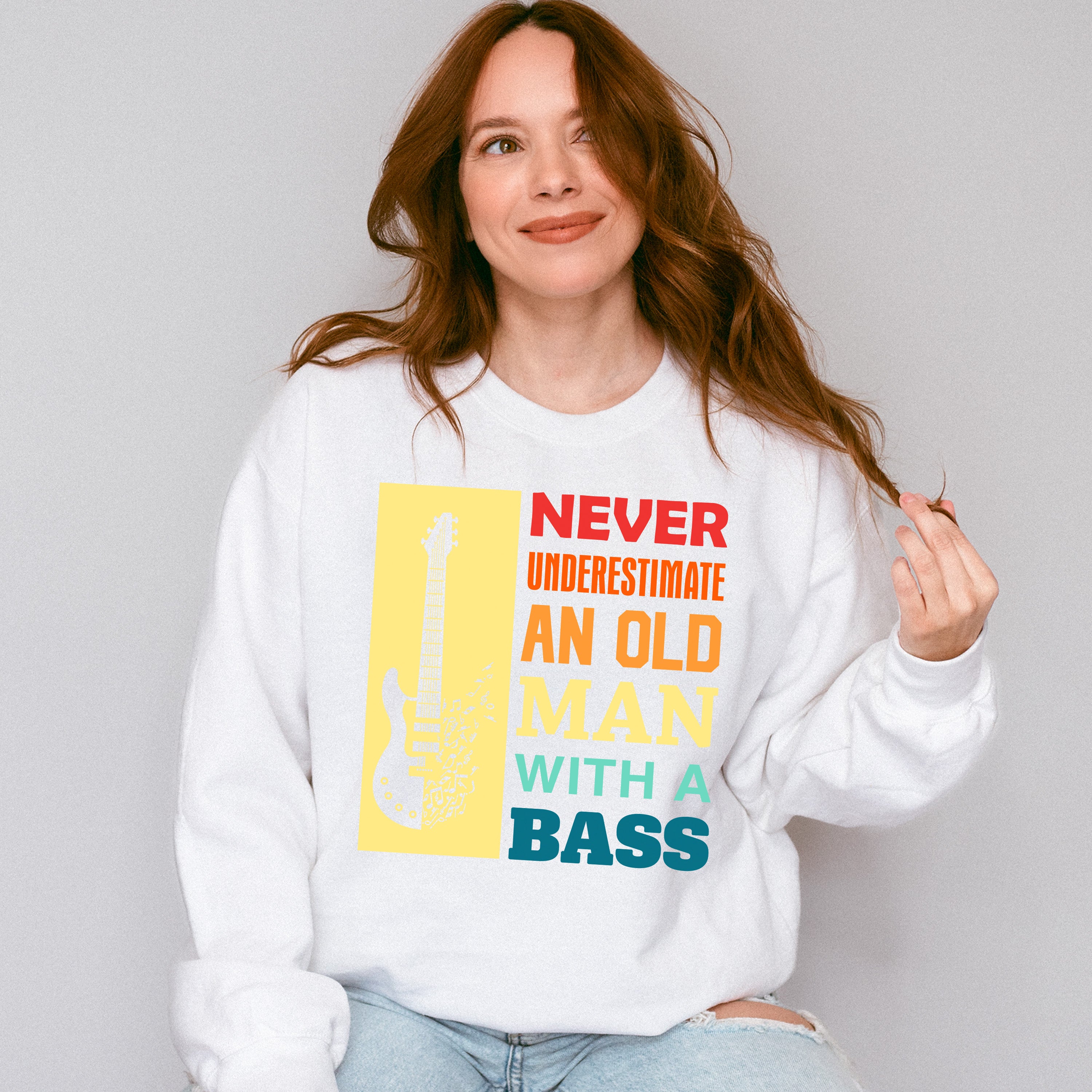 Old Man With A Bass - Singing Unisex Crewneck T-Shirt Sweatshirt Hoodie