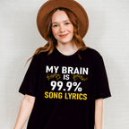 My Brain Is Song Lyrics - Singing Unisex Crewneck T-Shirt Sweatshirt Hoodie