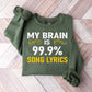 My Brain Is Song Lyrics - Singing Unisex Crewneck T-Shirt Sweatshirt Hoodie