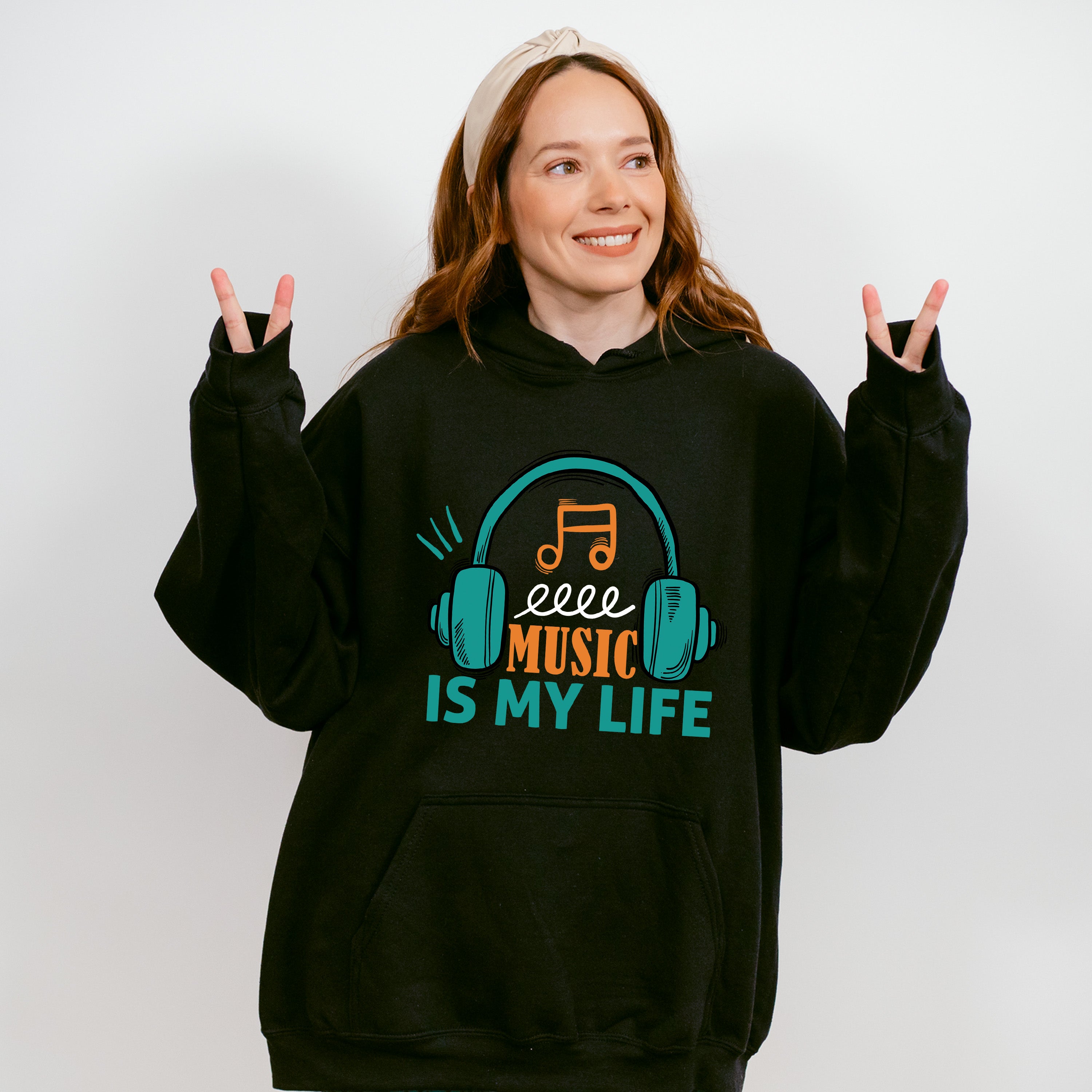 Music Is My Life - Singing Unisex Crewneck T-Shirt Sweatshirt Hoodie