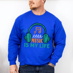 Music Is My Life - Singing Unisex Crewneck T-Shirt Sweatshirt Hoodie