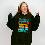 Clarinet Bacon Of Music - Singing Unisex Crewneck T-Shirt Sweatshirt Hoodie