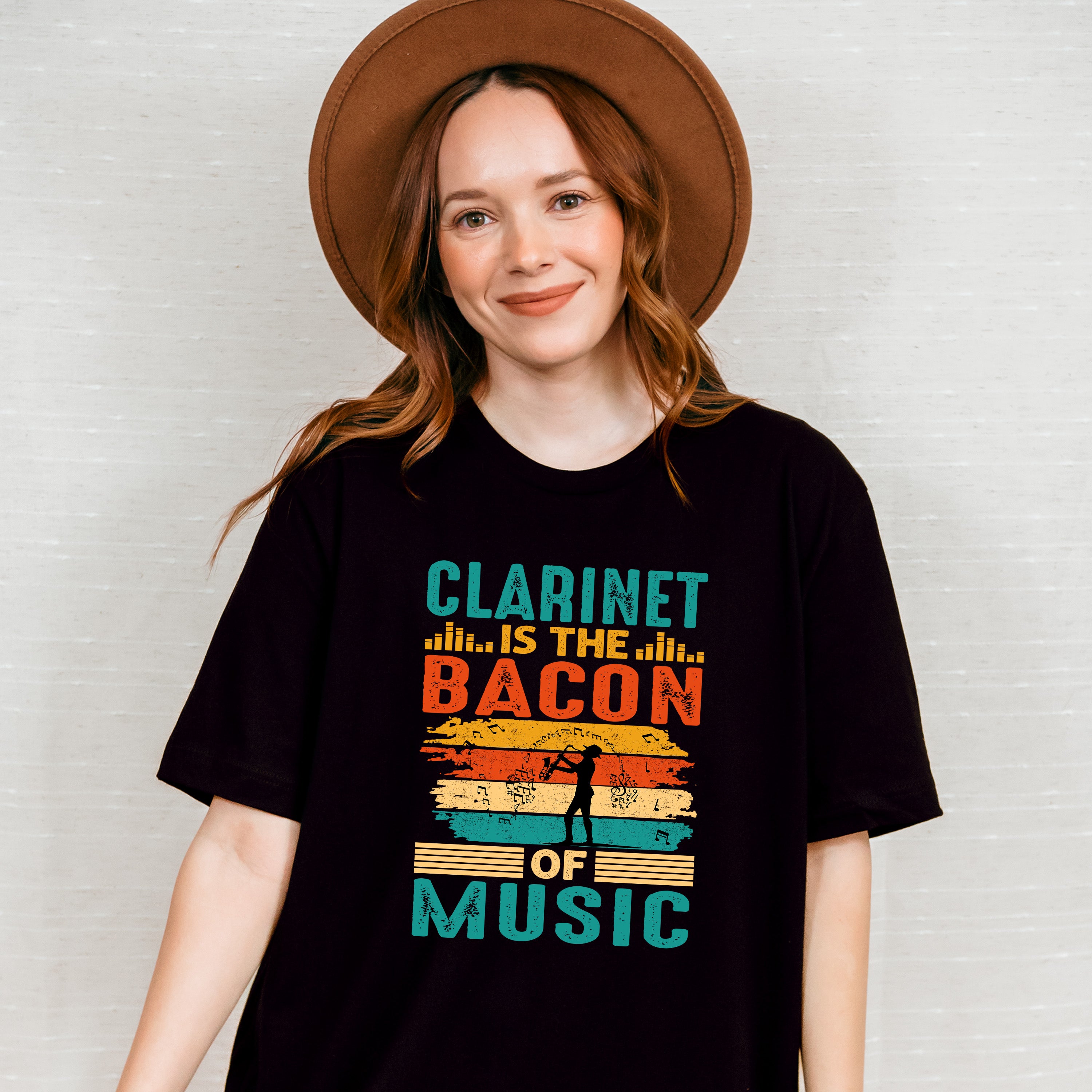 Clarinet Bacon Of Music - Singing Unisex Crewneck T-Shirt Sweatshirt Hoodie