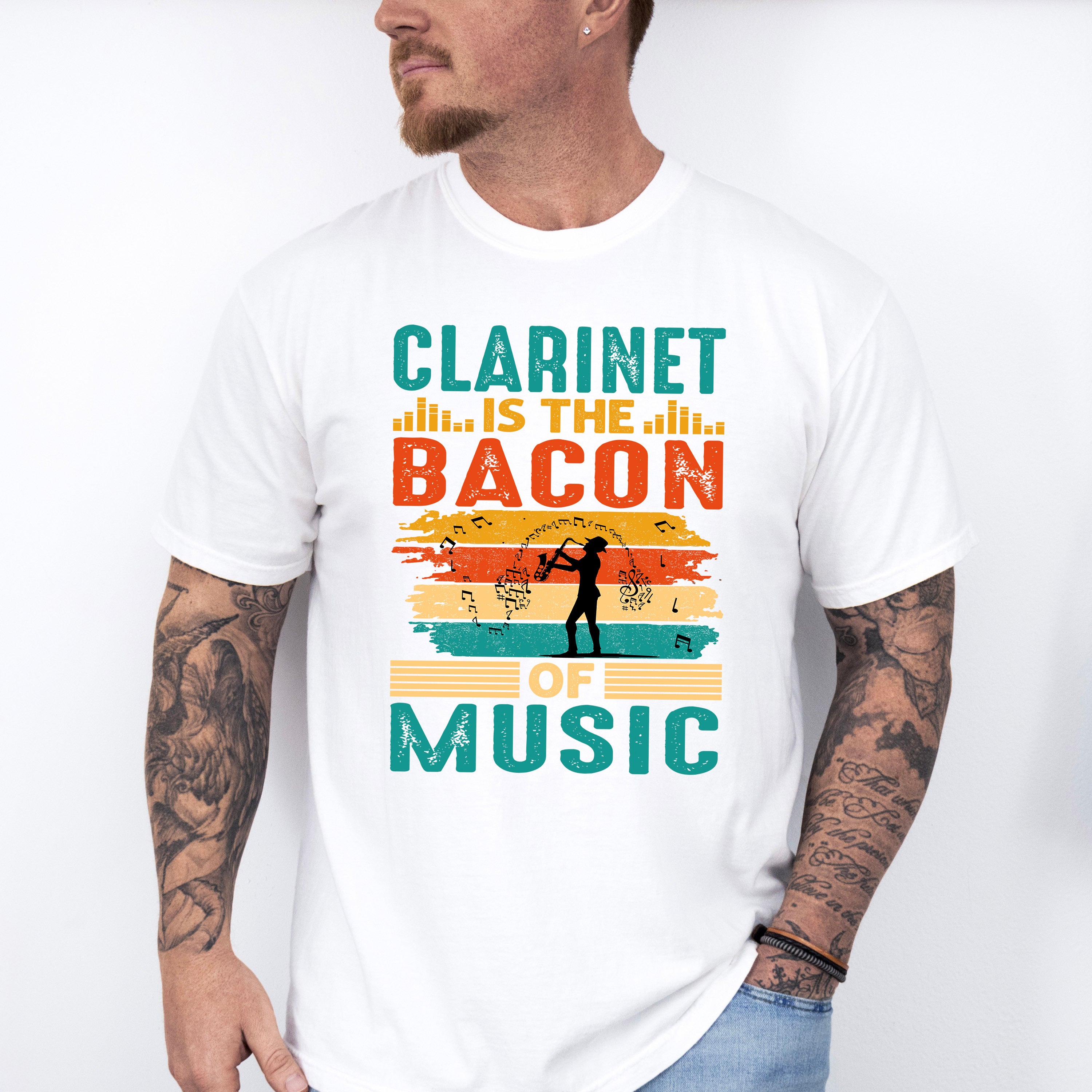 Clarinet Bacon Of Music - Singing Unisex Crewneck T-Shirt Sweatshirt Hoodie