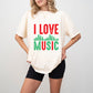 I Love Music - Singing Unisex Crewneck T-Shirt Sweatshirt Hoodie