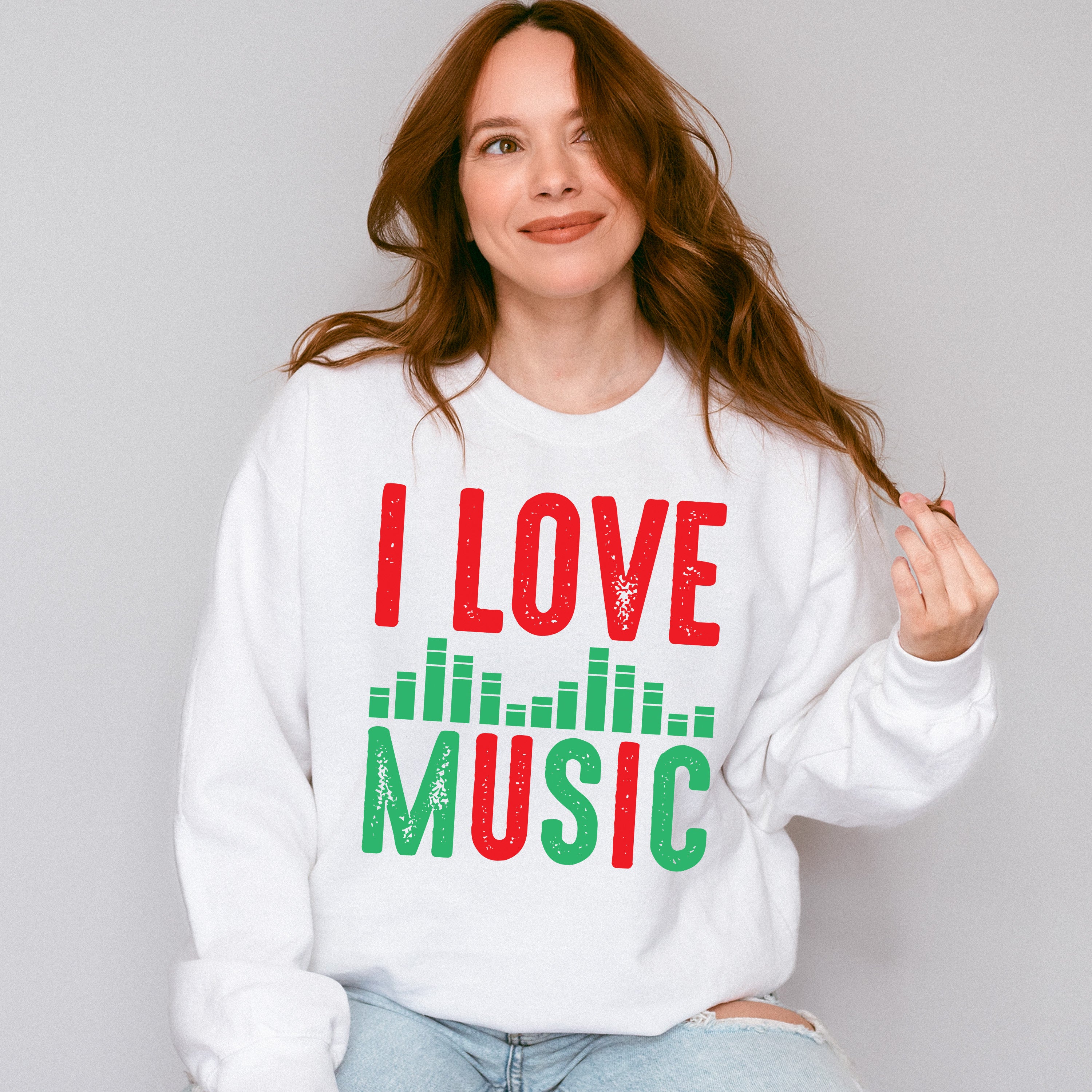 I Love Music - Singing Unisex Crewneck T-Shirt Sweatshirt Hoodie