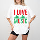 I Love Music - Singing Unisex Crewneck T-Shirt Sweatshirt Hoodie