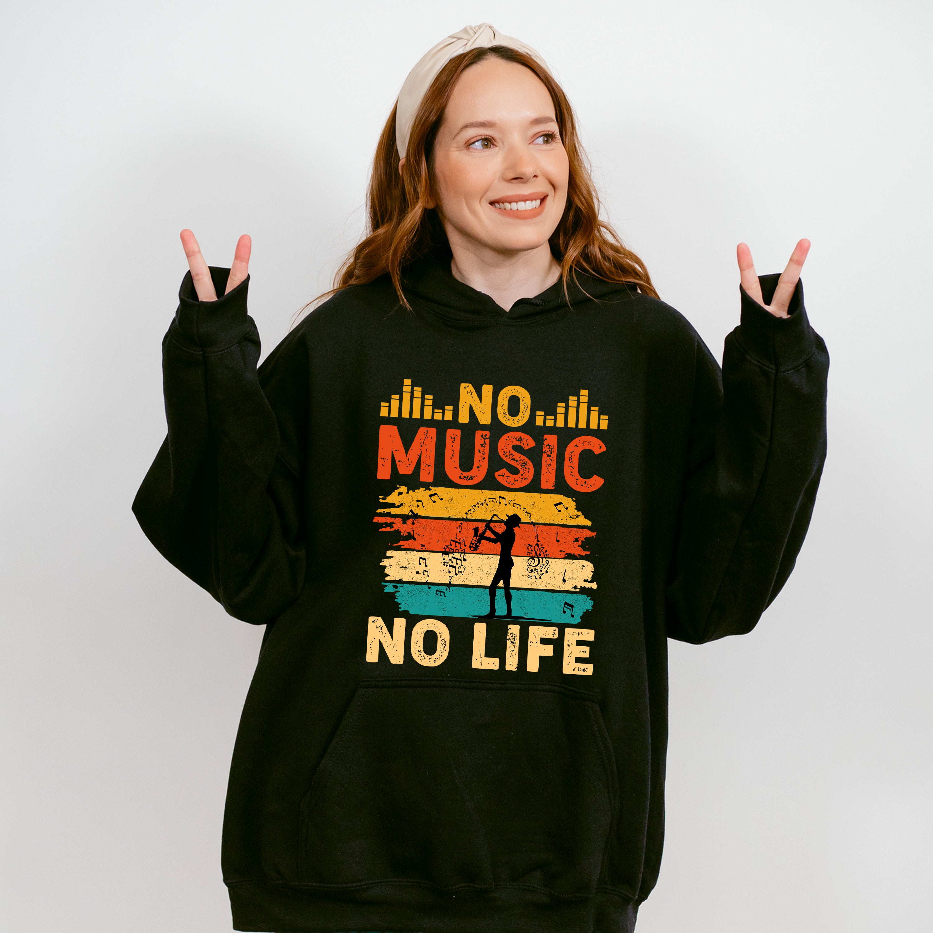 No Music No Life - Singing Unisex Crewneck T-Shirt Sweatshirt Hoodie