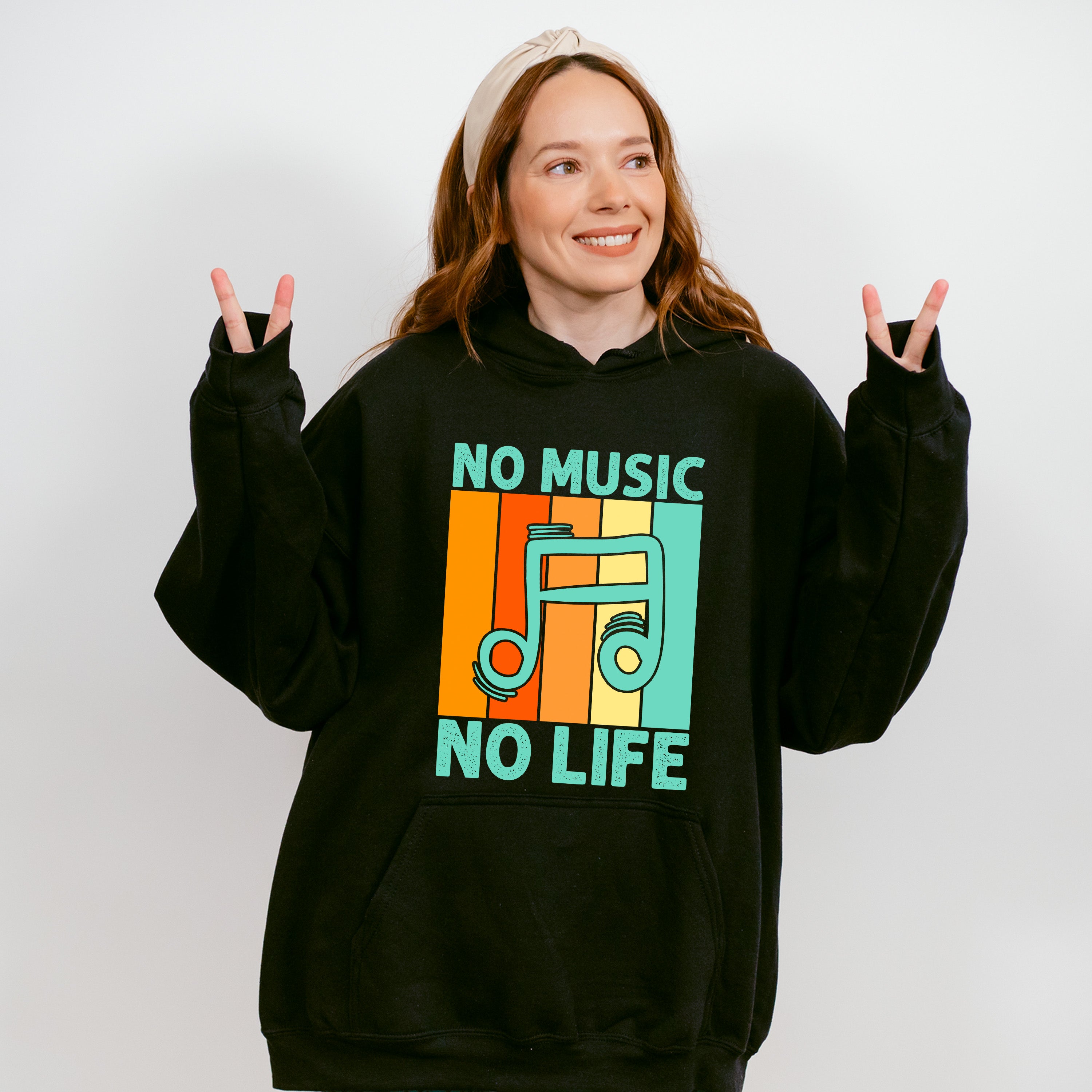 No Music No Life - Singing Unisex Crewneck T-Shirt Sweatshirt Hoodie