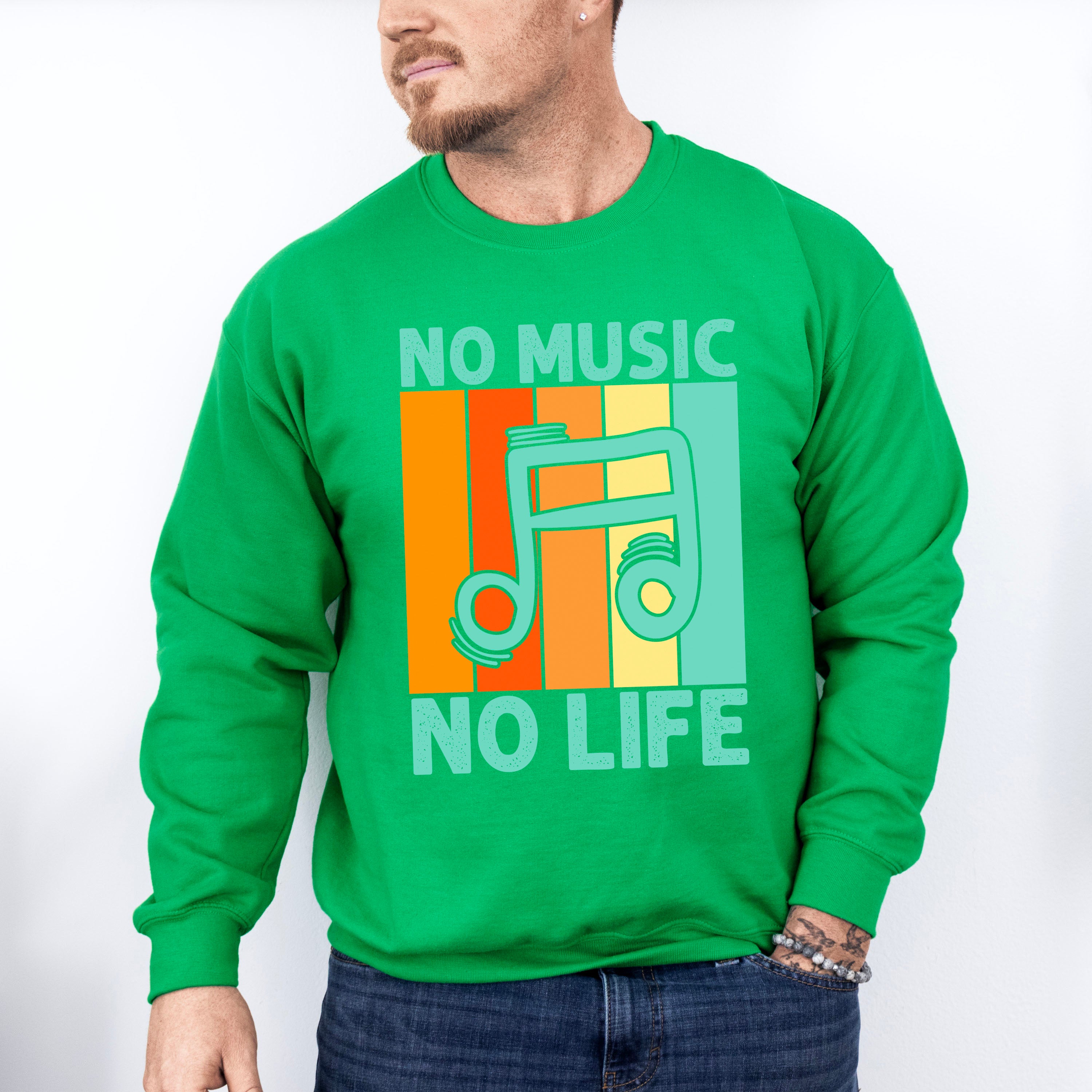 No Music No Life - Singing Unisex Crewneck T-Shirt Sweatshirt Hoodie