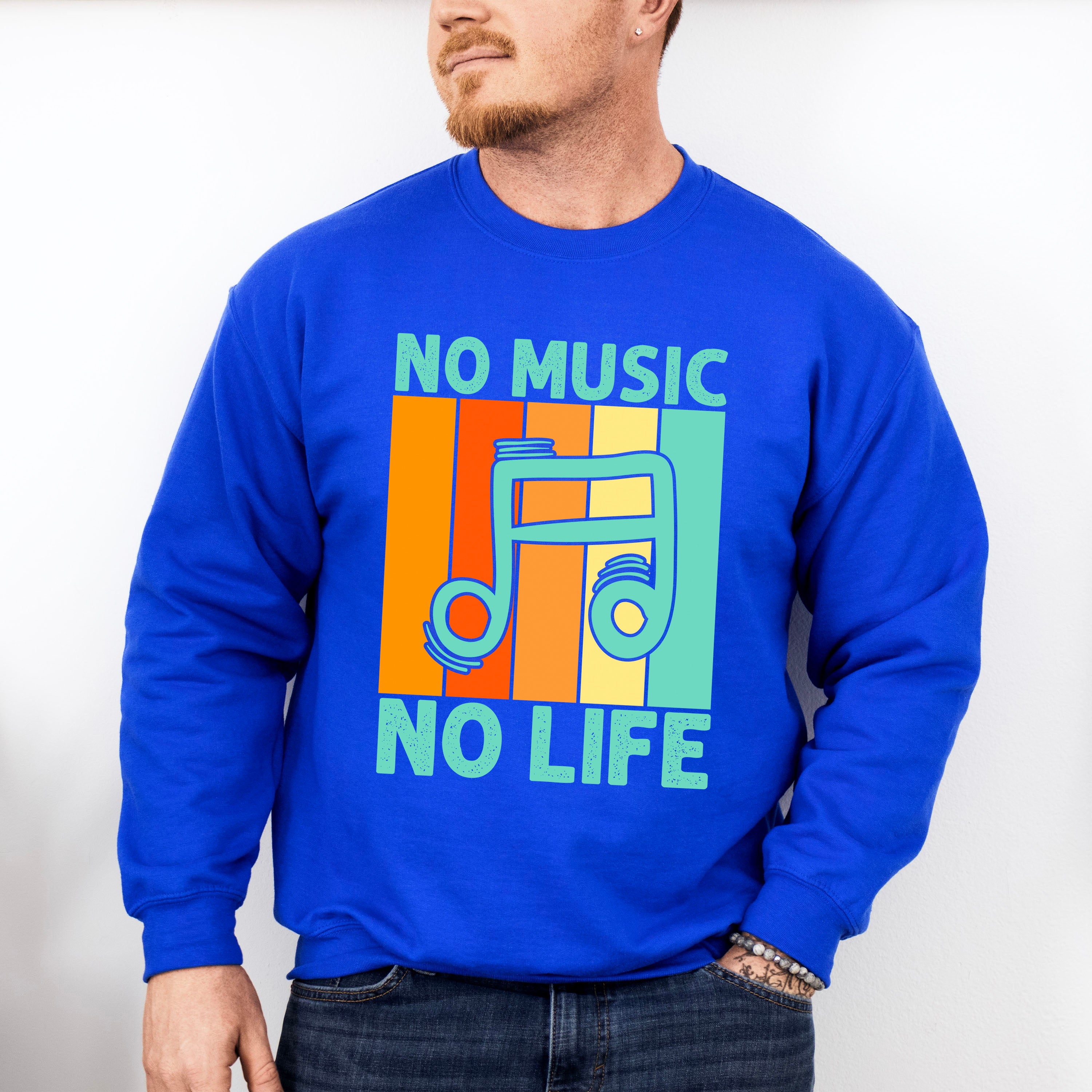No Music No Life - Singing Unisex Crewneck T-Shirt Sweatshirt Hoodie