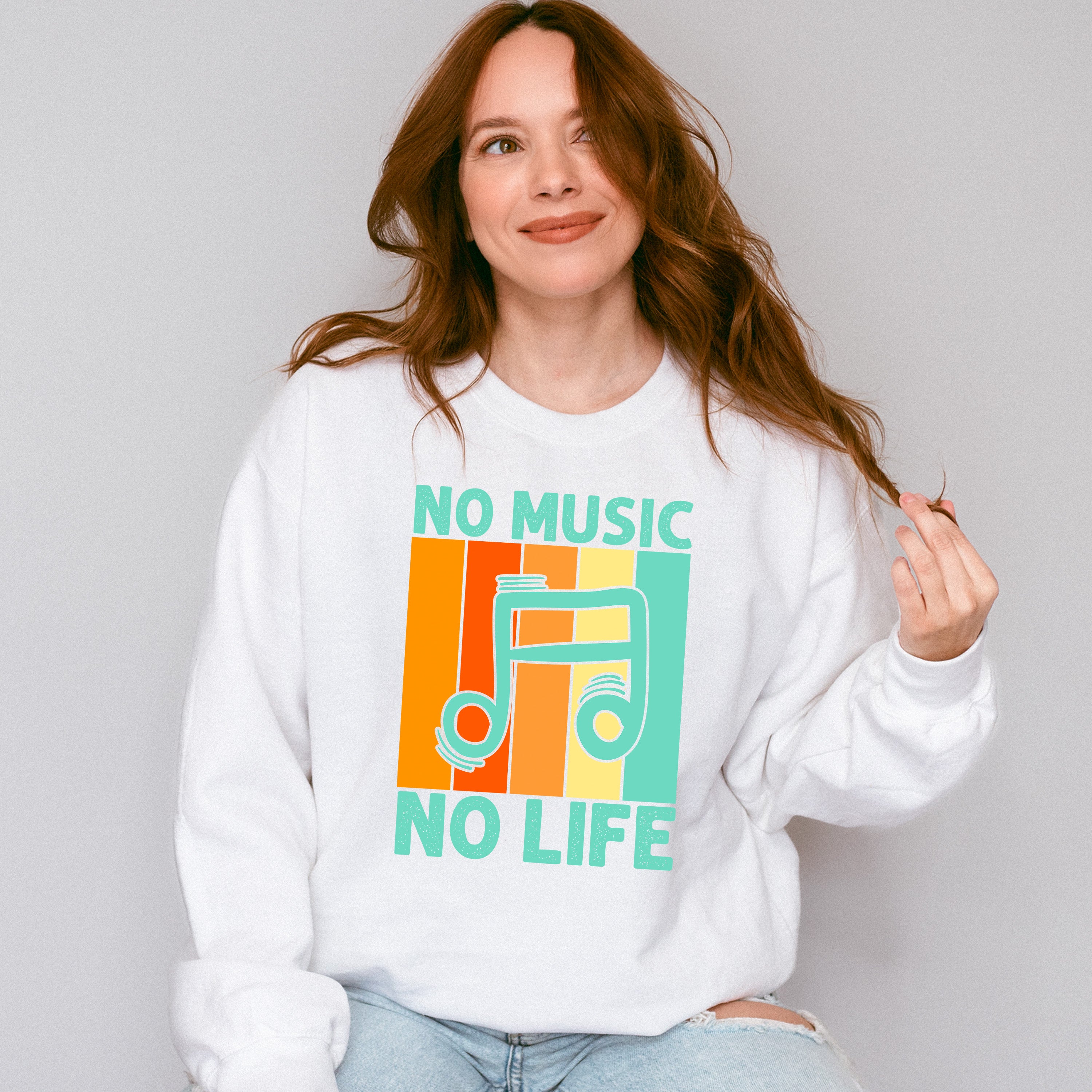 No Music No Life - Singing Unisex Crewneck T-Shirt Sweatshirt Hoodie