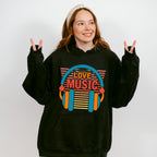 Love Music Headphones Design - Singing Unisex Crewneck T-Shirt Sweatshirt Hoodie