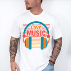 Love Music Headphones Design - Singing Unisex Crewneck T-Shirt Sweatshirt Hoodie