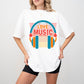 Love Music Headphones Design - Singing Unisex Crewneck T-Shirt Sweatshirt Hoodie