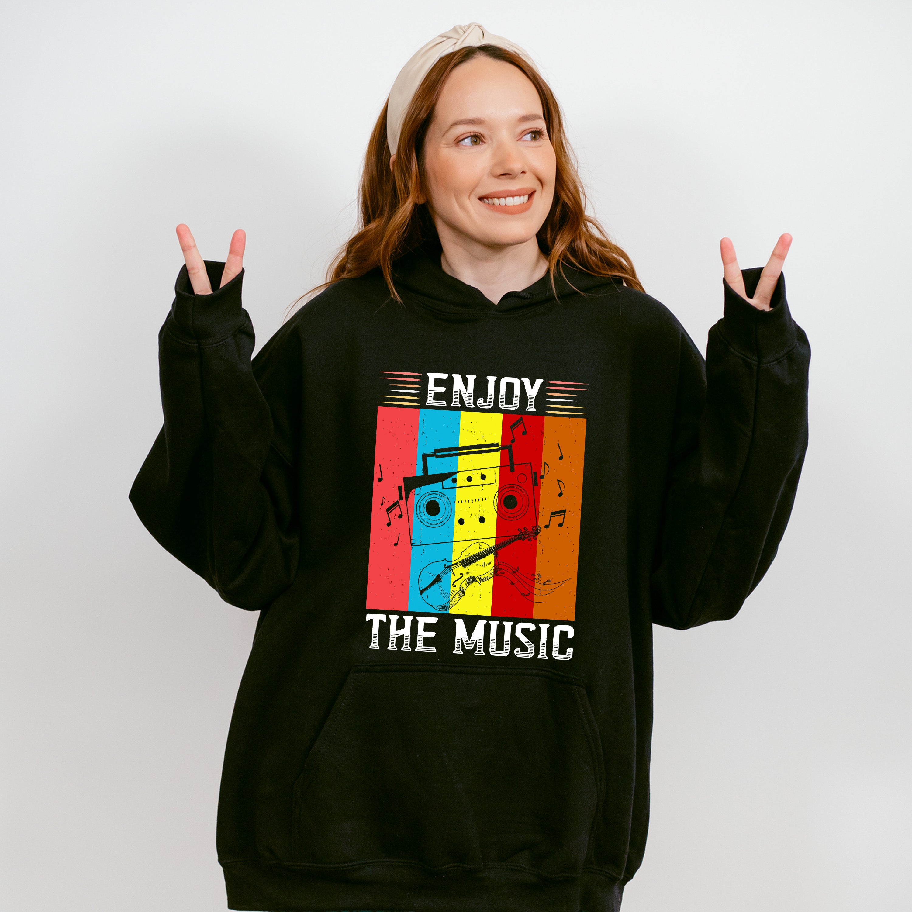 Enjoy The Music - Singing Unisex Crewneck T-Shirt Sweatshirt Hoodie