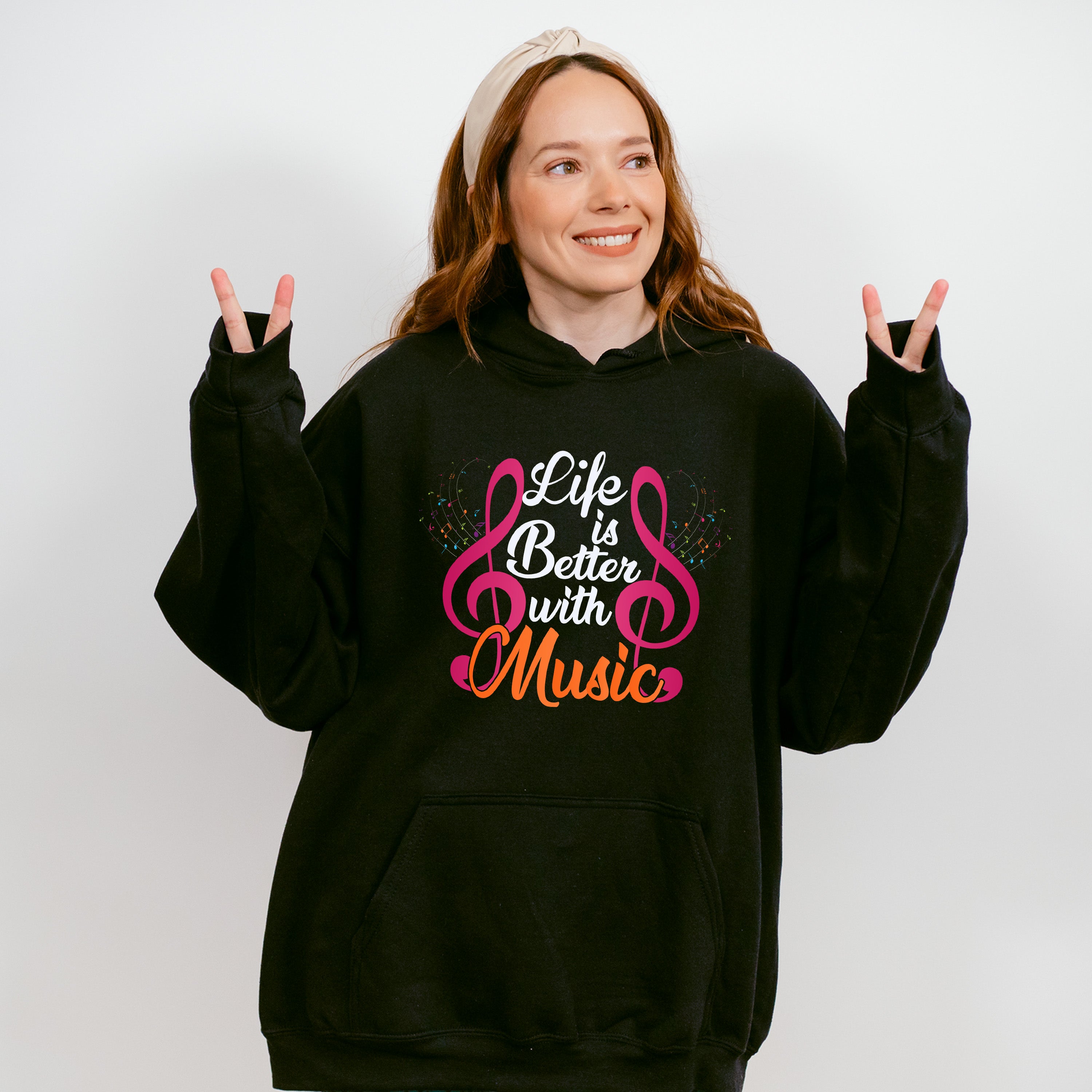 Better With Music - Singing Unisex Crewneck T-Shirt Sweatshirt Hoodie