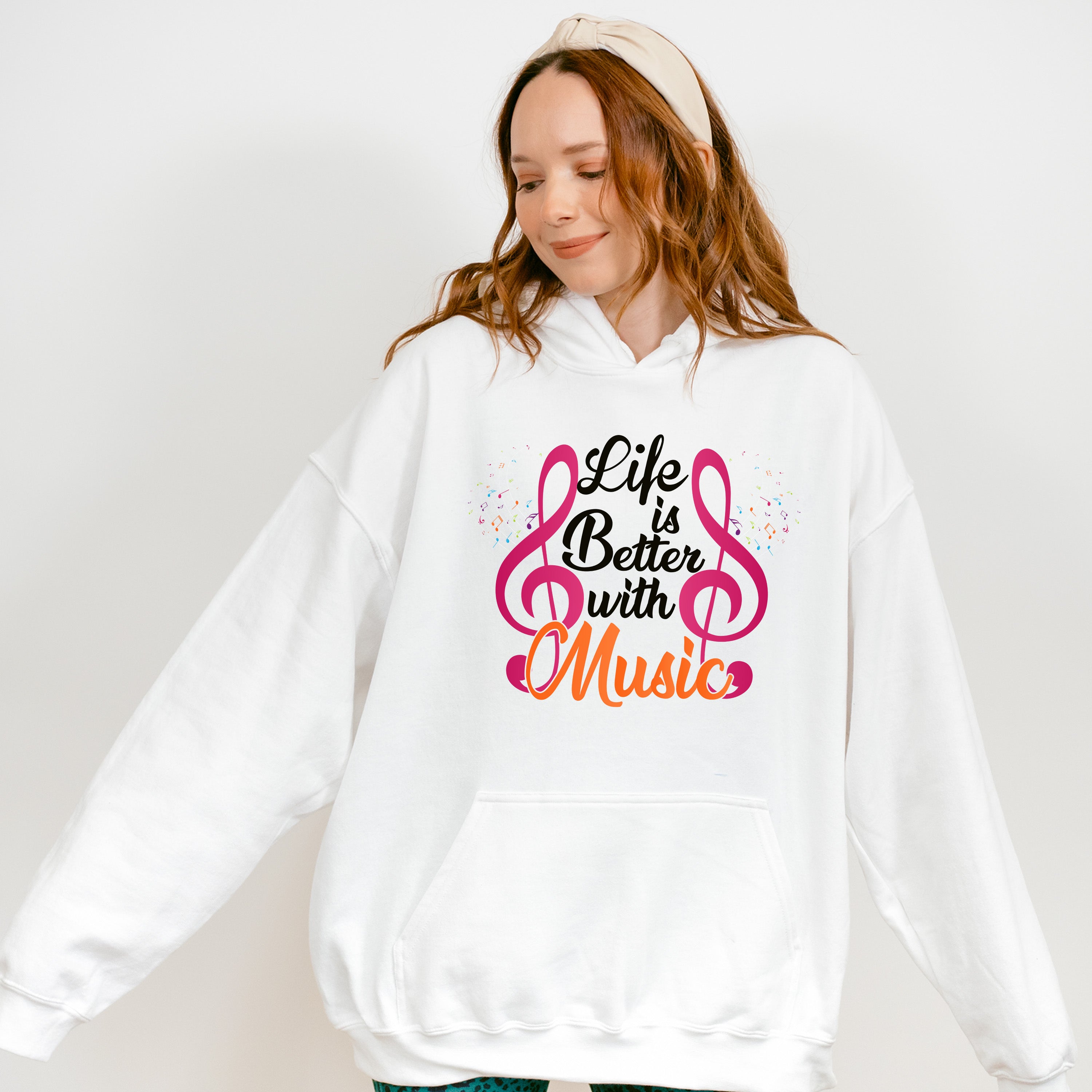 Better With Music - Singing Unisex Crewneck T-Shirt Sweatshirt Hoodie