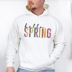 Hello Spring Leopard Design - Spring Unisex Crewneck T-Shirt Sweatshirt Hoodie