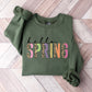 Hello Spring Leopard Design - Spring Unisex Crewneck T-Shirt Sweatshirt Hoodie